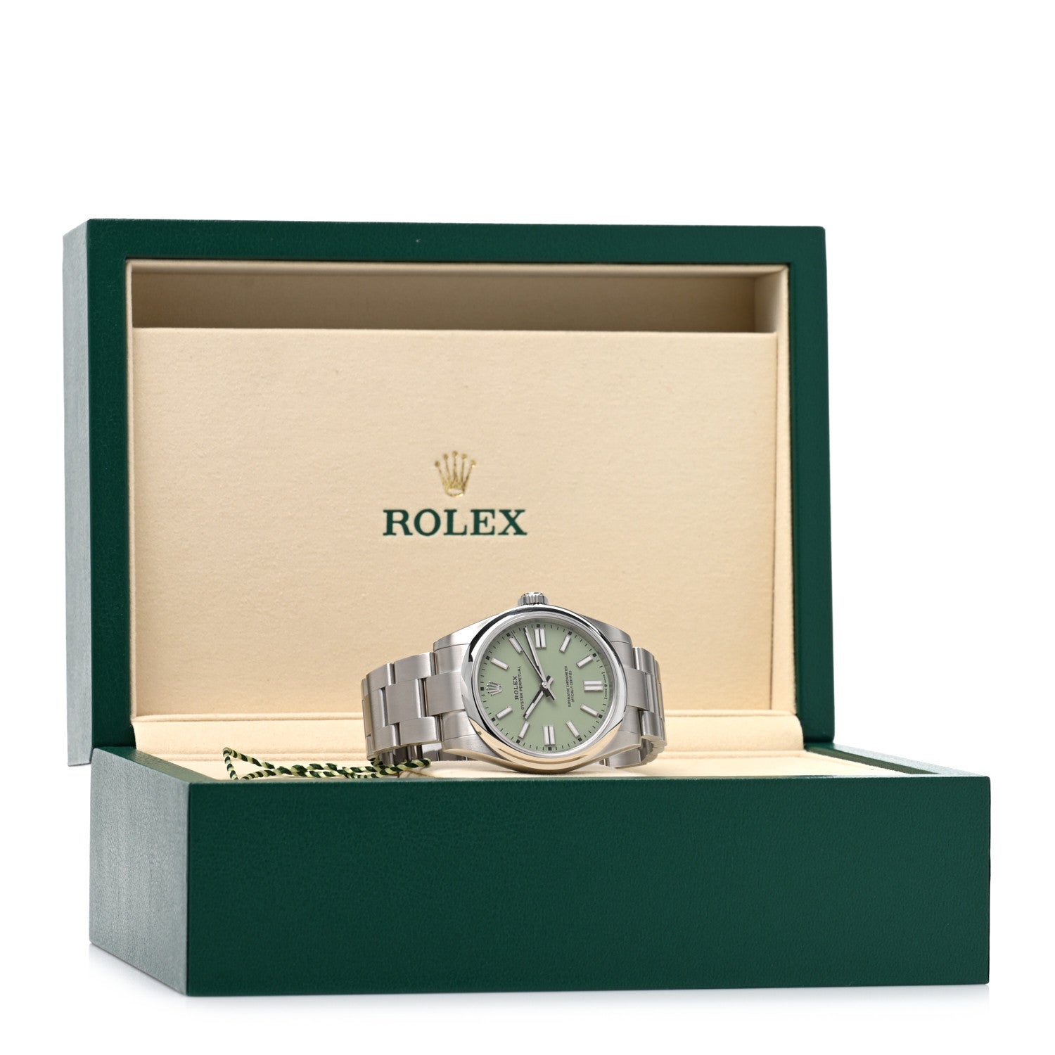 Stainless Steel 41mm Oyster Perpetual Watch Pistachio 134300