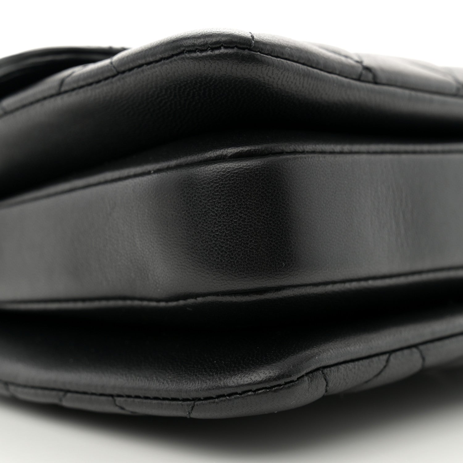 Lambskin Quilted Mini Trendy CC Dual Handle Flap Bag Black