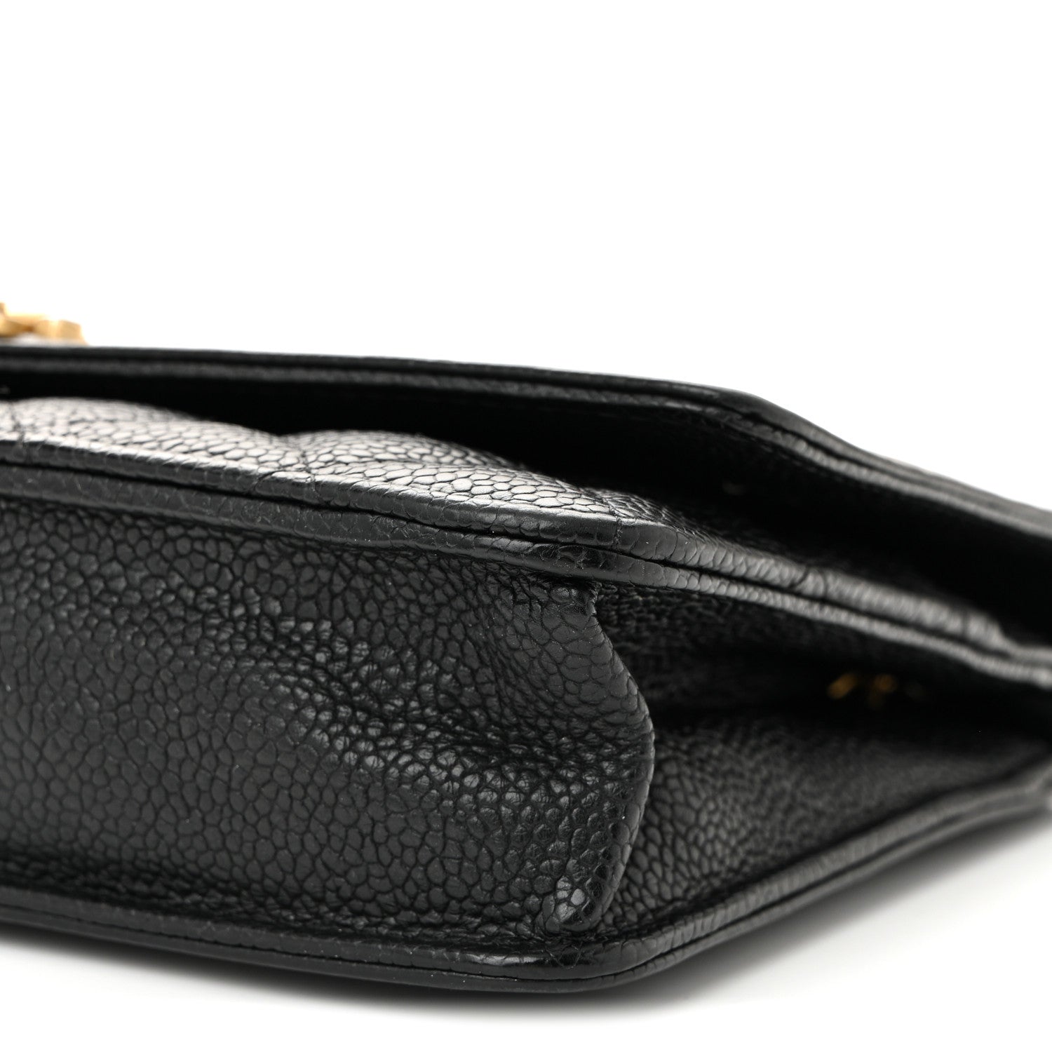 Caviar Quilted Boy Wallet On Chain WOC Black