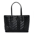 Calfskin Matelasse Monochrome Large GG Marmont Tote Bag Black