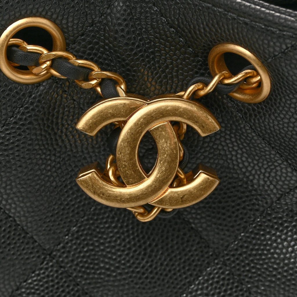 Caviar Quilted Mini Chanel 25 Handbag Black