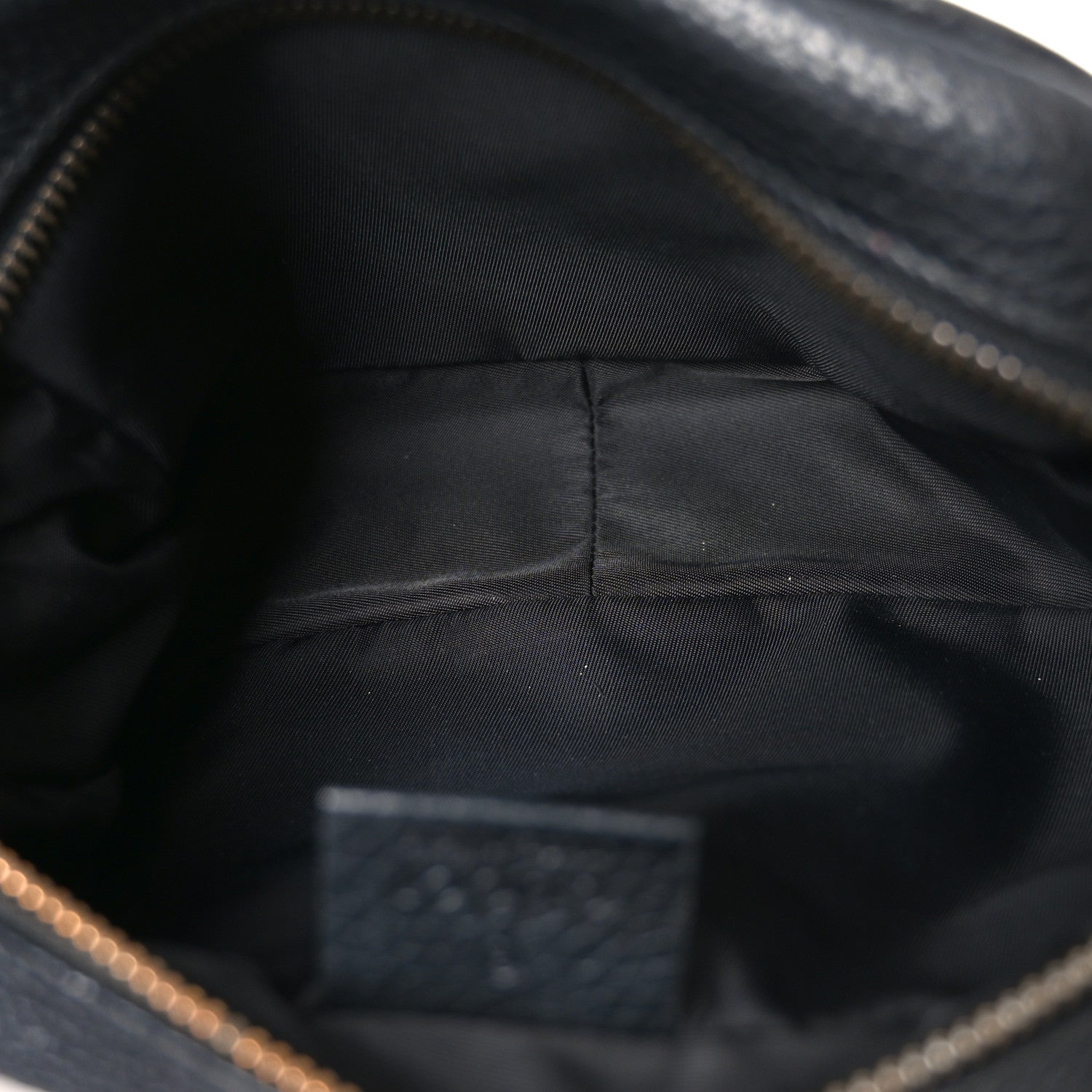 Pebbled Calfskin Small Soho Disco Bag Black