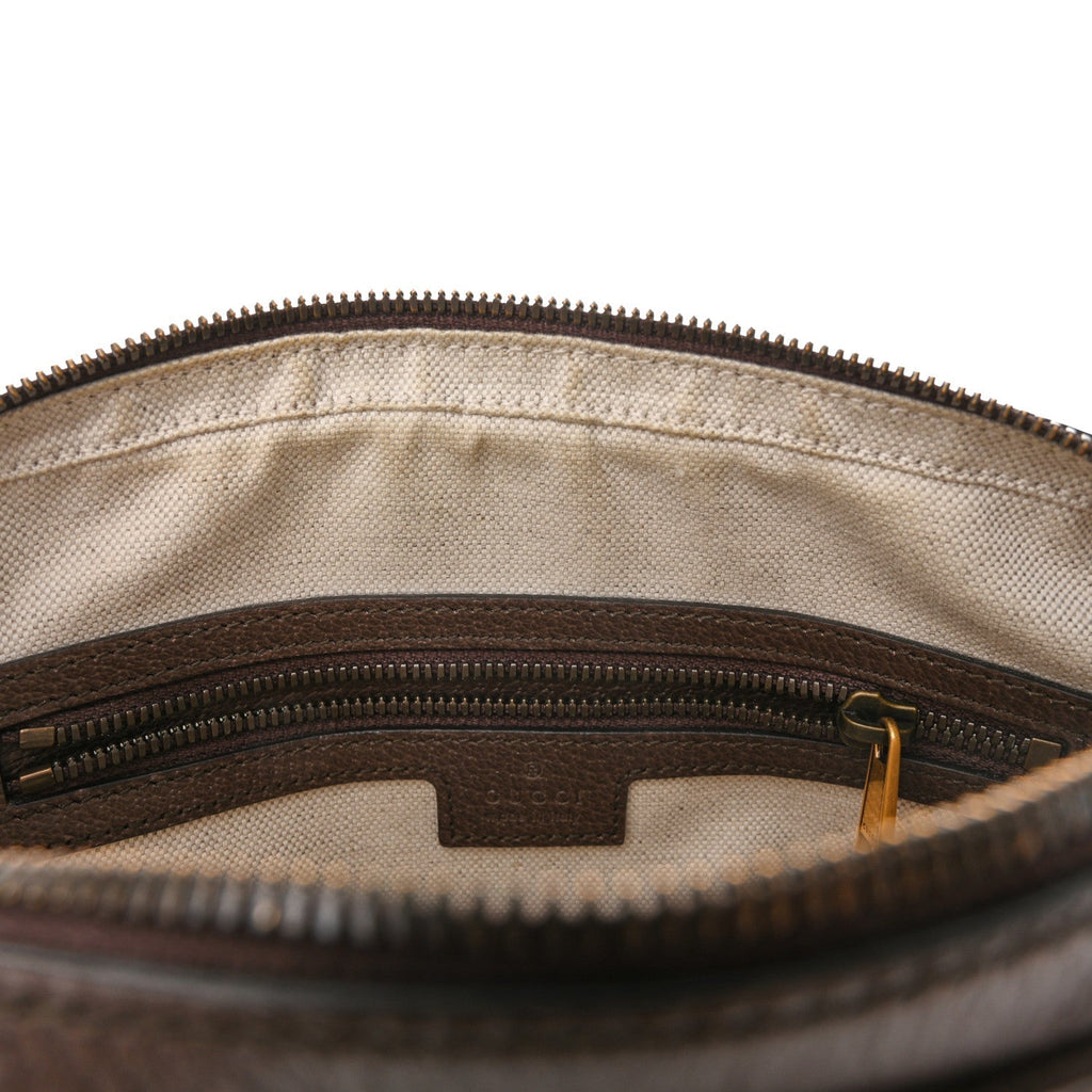 GG Supreme Monogram Web Small Ophidia Messenger Bag Brown