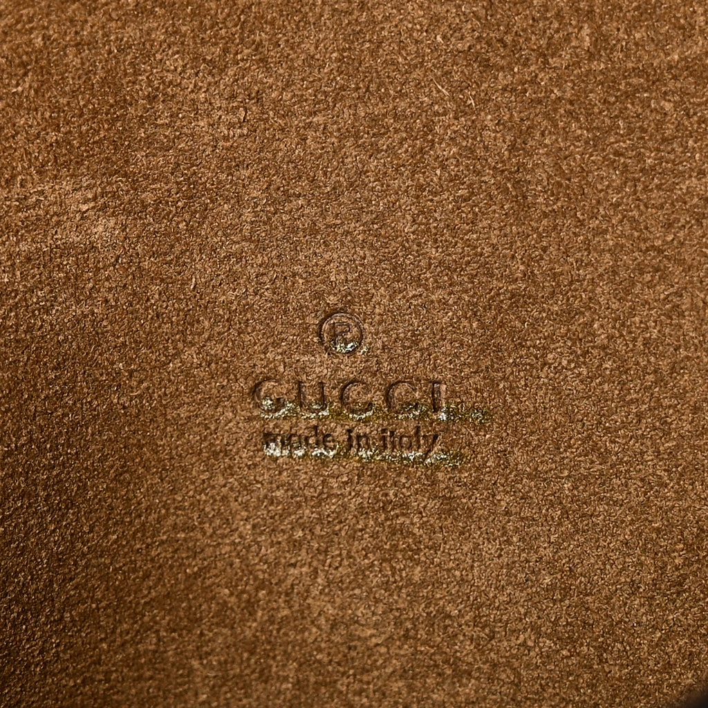 Tender GG Supreme Monogram Textured Dollar Calfskin Web Medium Jackie 1961 Crossbody Bag Beige Ebony New Acero