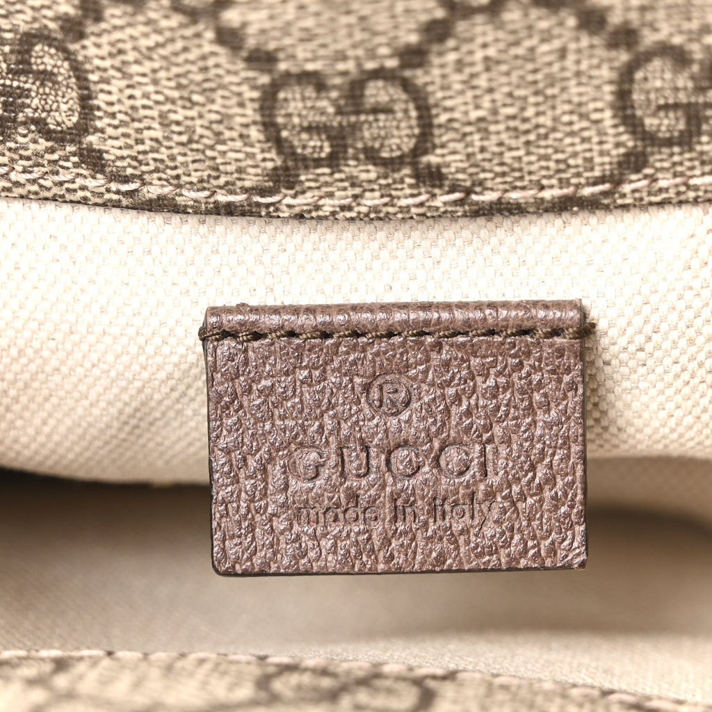 GG Supreme Monogram Web Small Neo Vintage Double Flap Messenger Bag Beige New Acero
