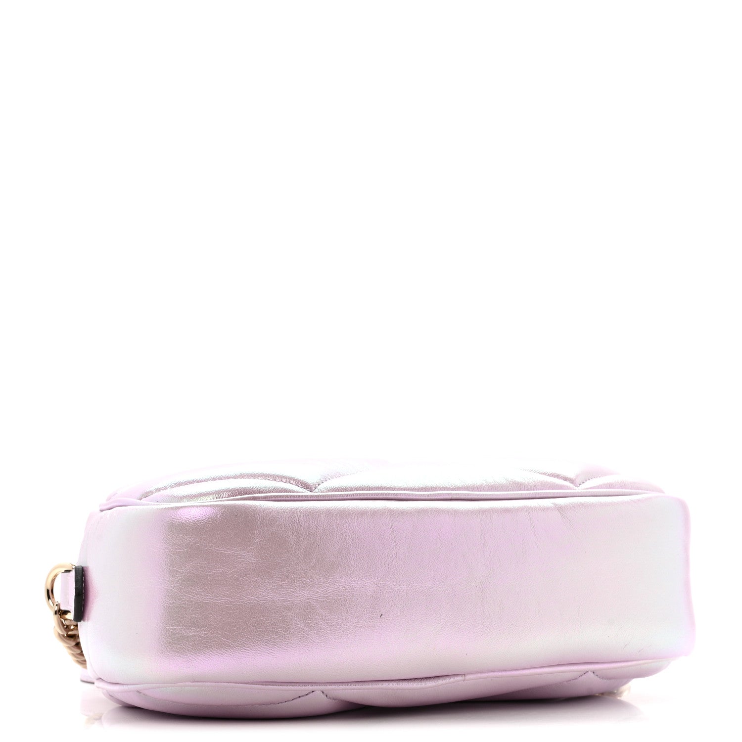 Iridescent Nappa Chevron Matelasse Small GG Marmont Chain Shoulder Bag Iridescent Escape Pink
