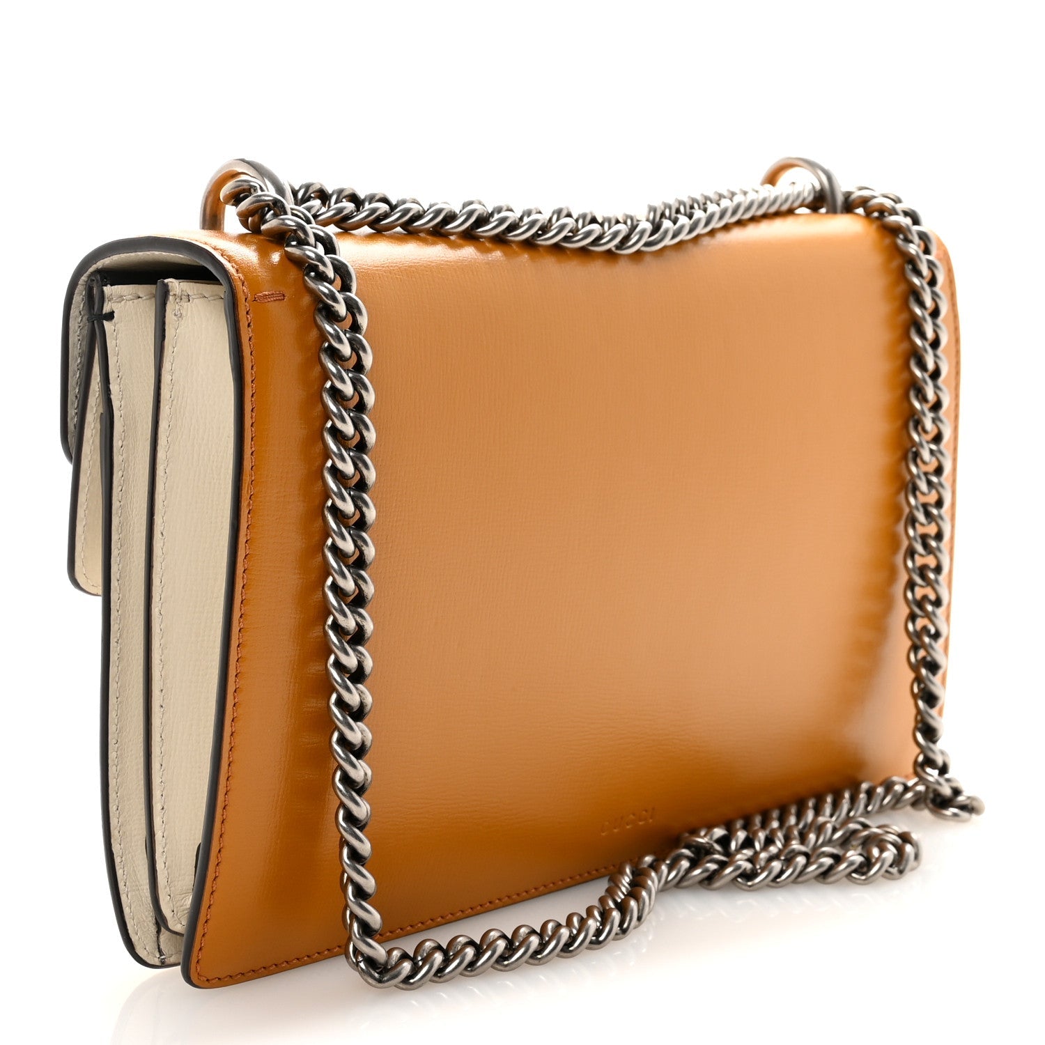 Azalea Calfskin Enamel Tri-Color Small Dionysus Shoulder Bag Mystic White Sun Oil Black Electric Blue