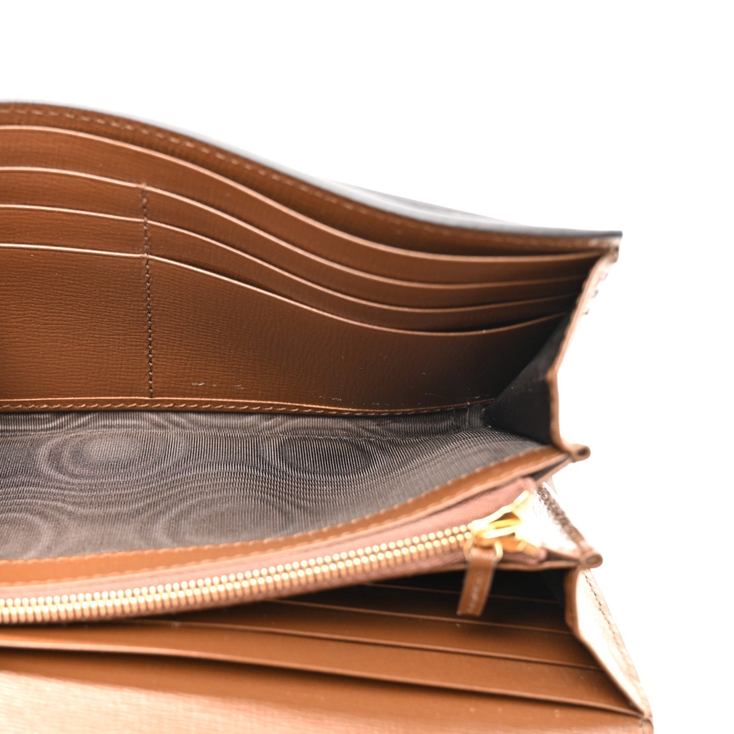 GG Supreme Monogram Azalea Calfskin Web Jackie 1961 Chain Wallet Beige Ebony Brown Sugar
