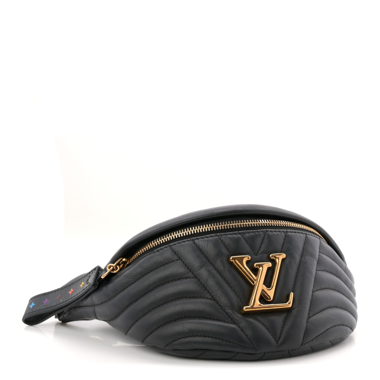 Calfskin Quilted New Wave Bumbag Black