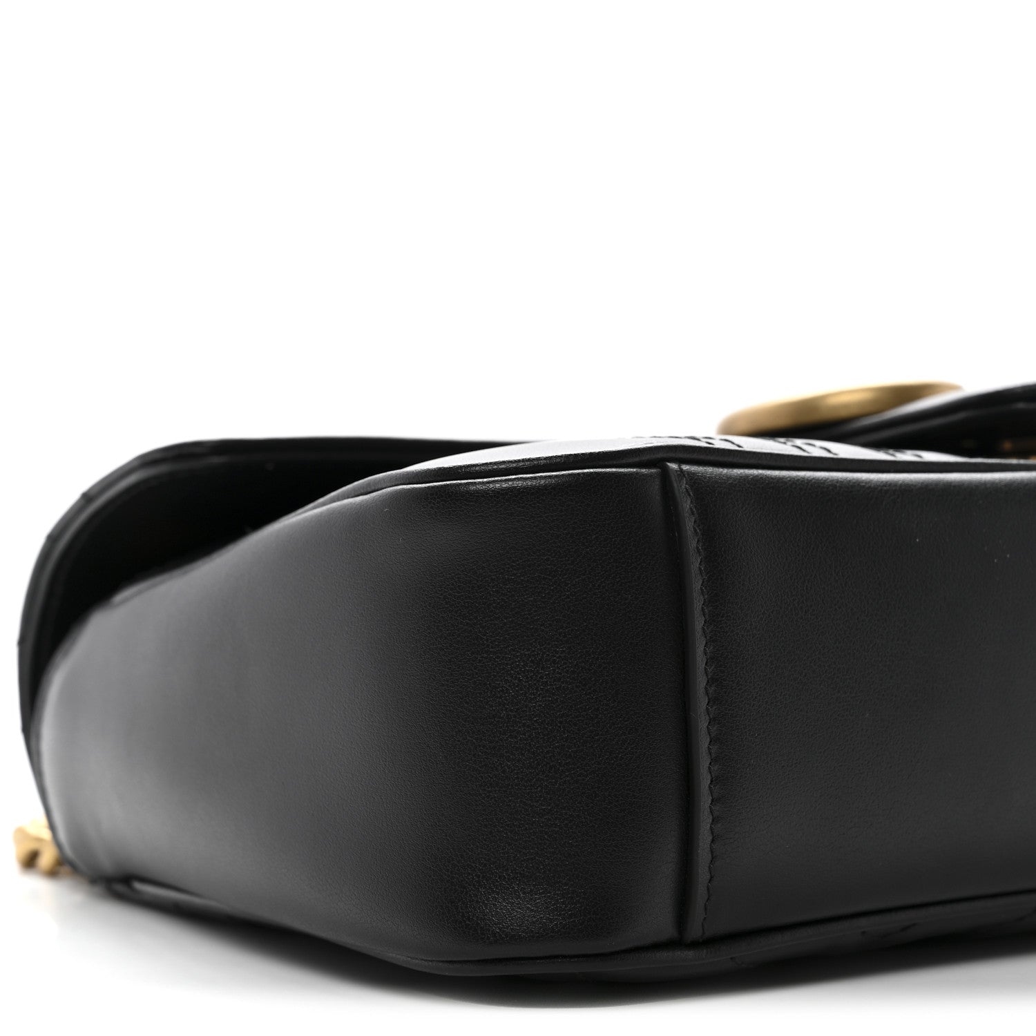 Calfskin Matelasse Small GG Marmont Shoulder Bag Black