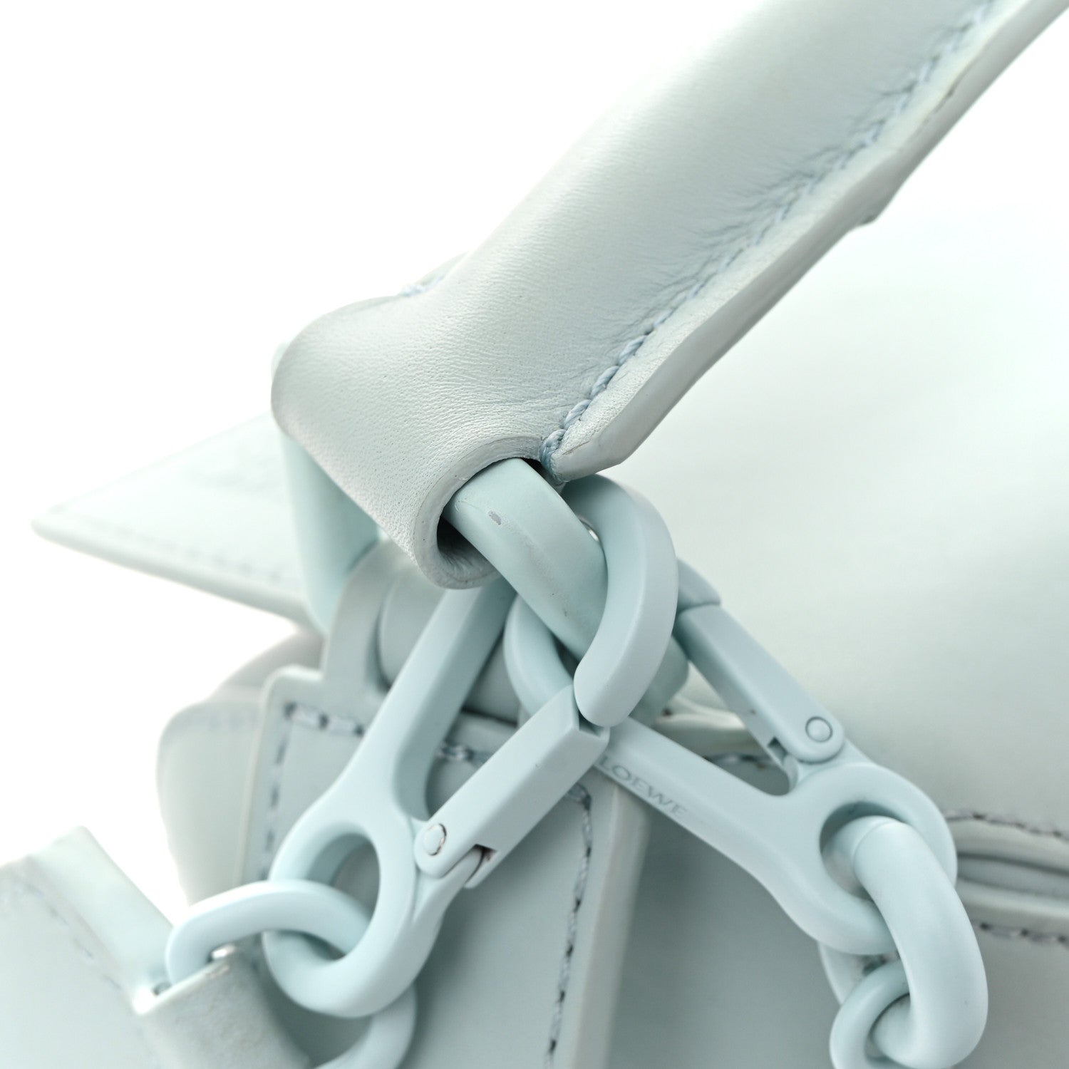 Grained Calfskin Small Puzzle Bag Aquamarine