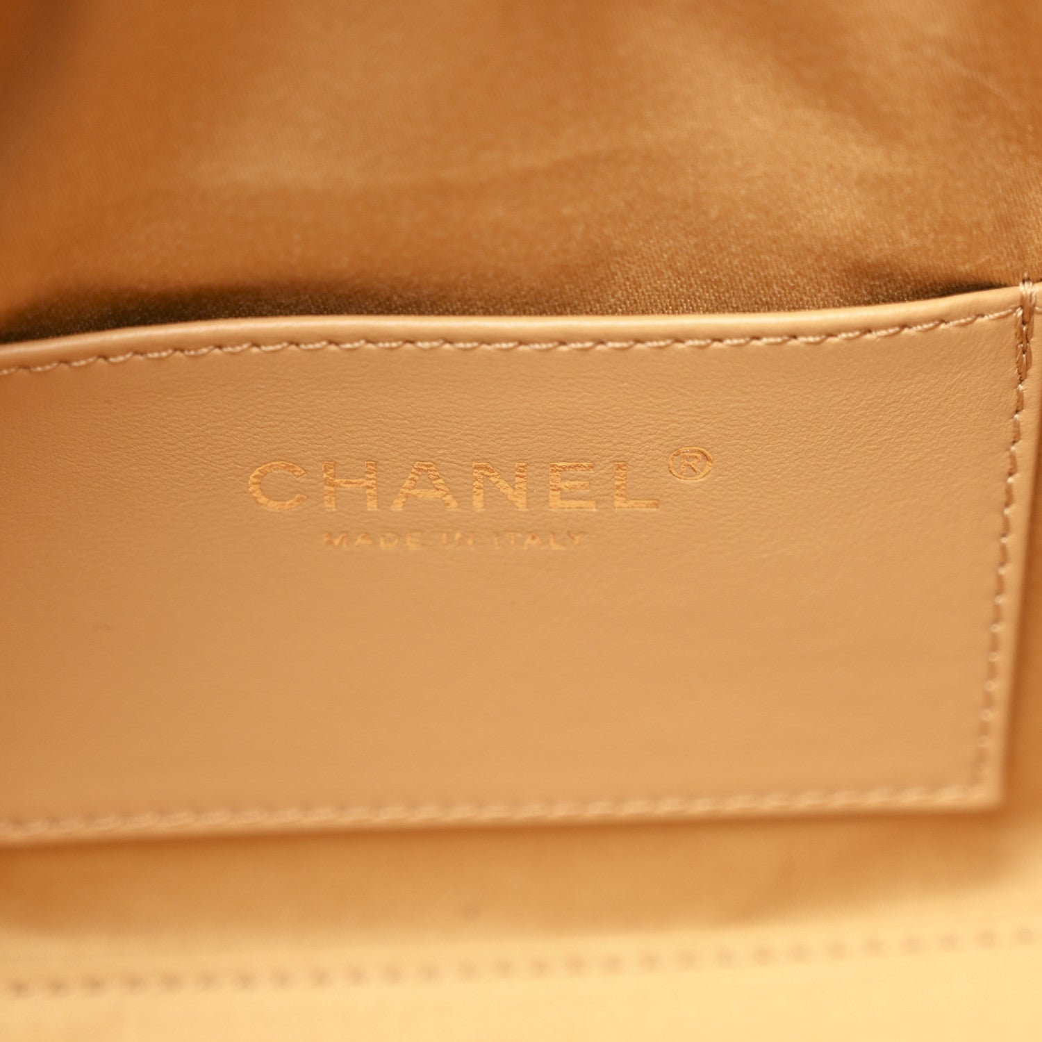Suede Quilted Mini Chanel 25 Handbag Beige