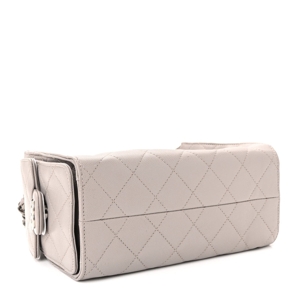 Caviar Quilted Mini Chanel 25 Handbag Dark Grey