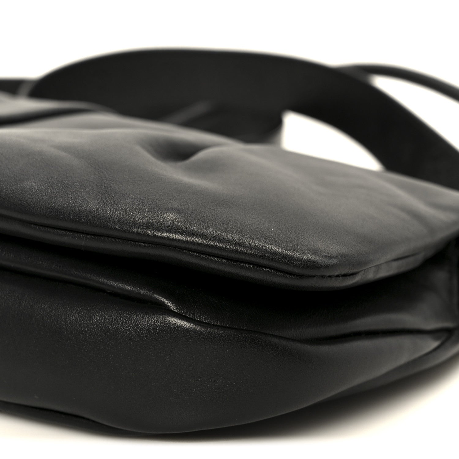 Shiny Nappa Calfskin Paseo Satchel Black