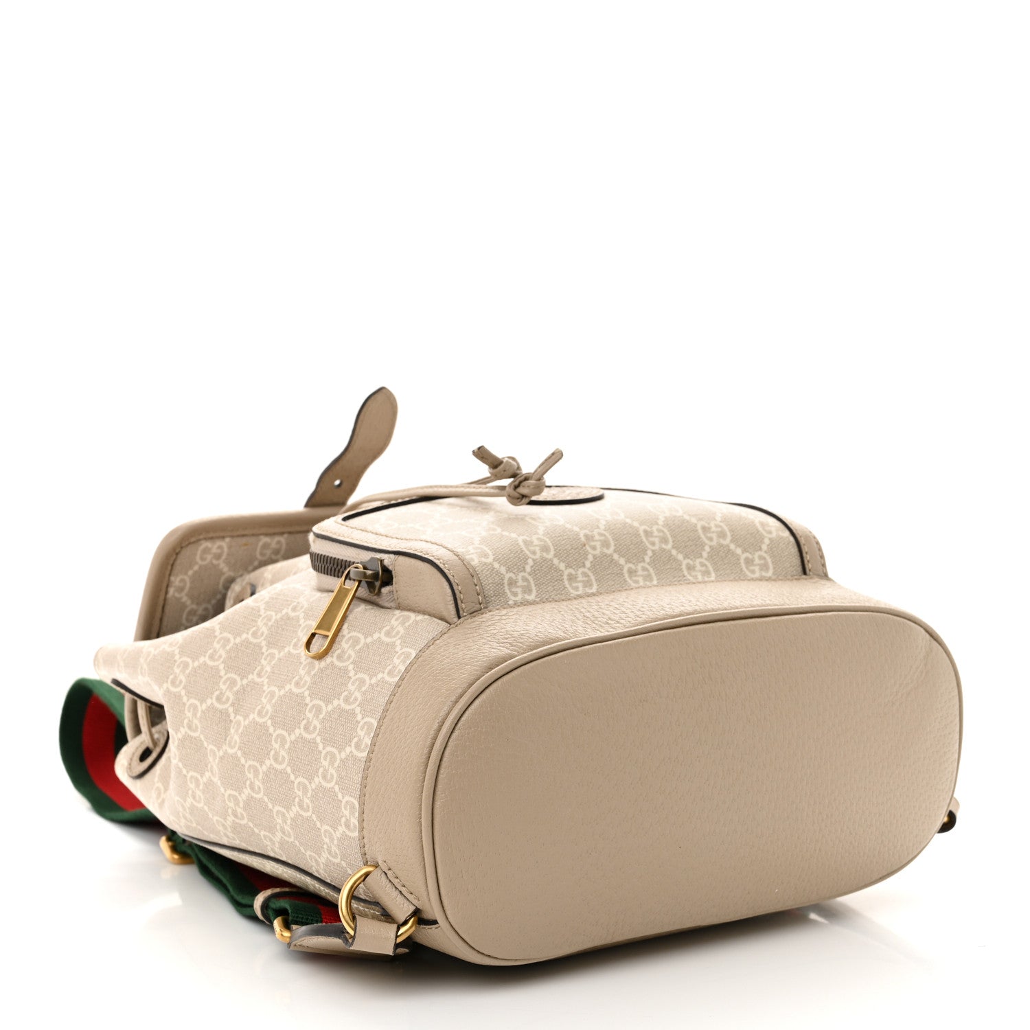 GG Supreme Monogram Azalea Calfskin Retro Interlocking G Buckle Backpack Beige Mystic White