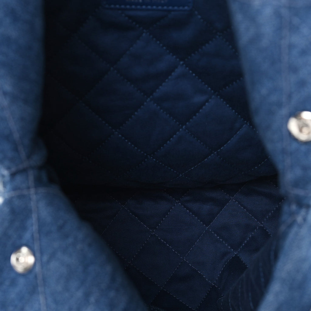Denim Patchwork Logo Chanel 22 Blue