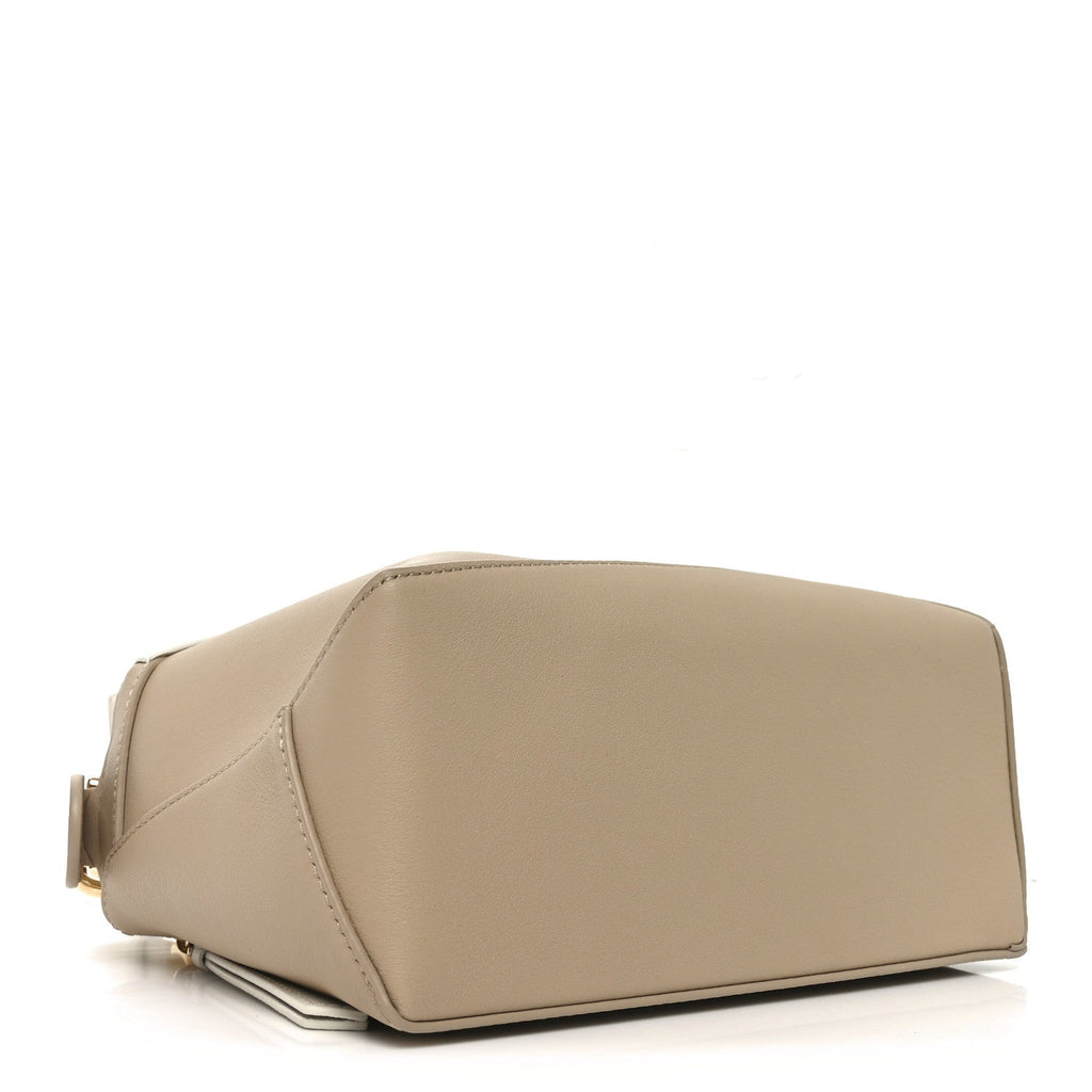 Classic Calfskin Small Puzzle Edge Bag Soft White Paper Craft