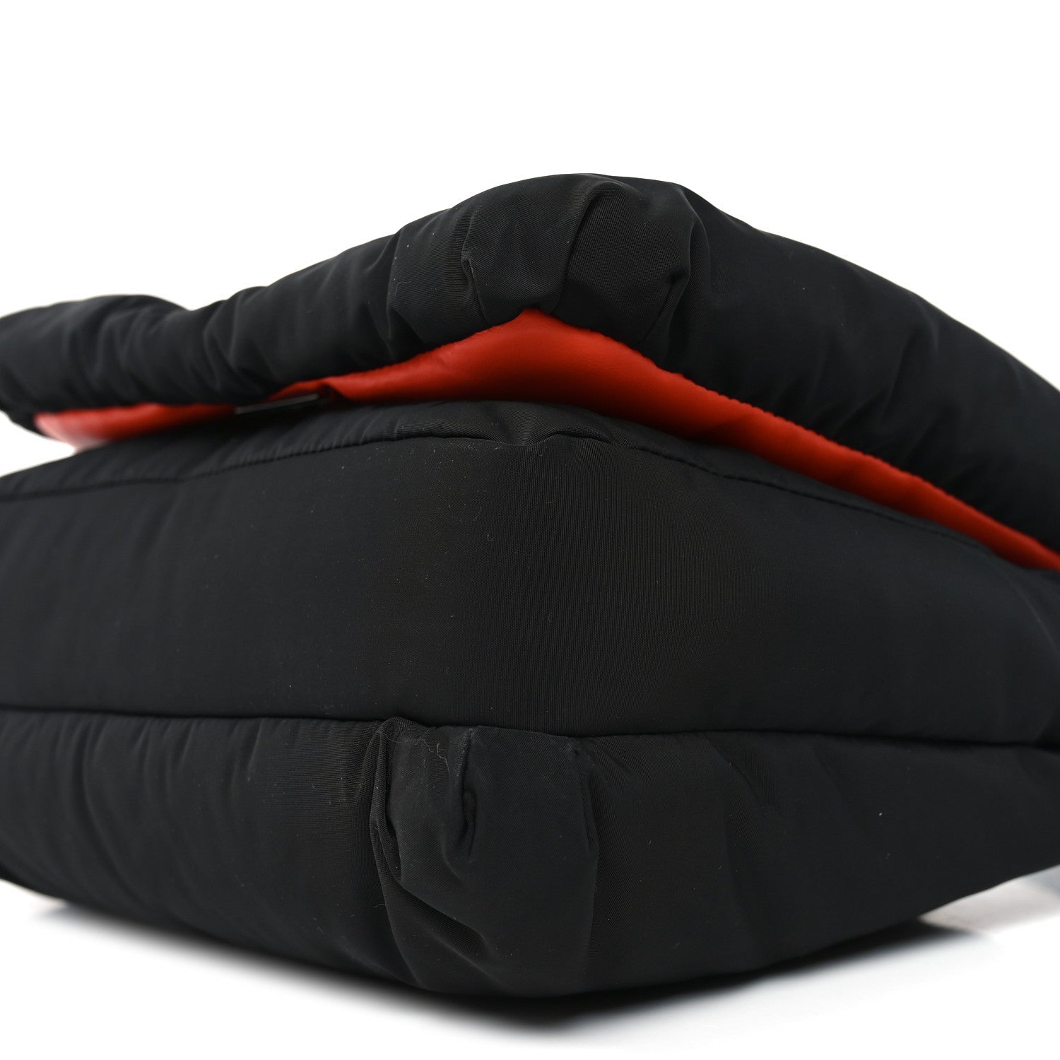 Nylon Medium Goya Puffer Bag Black