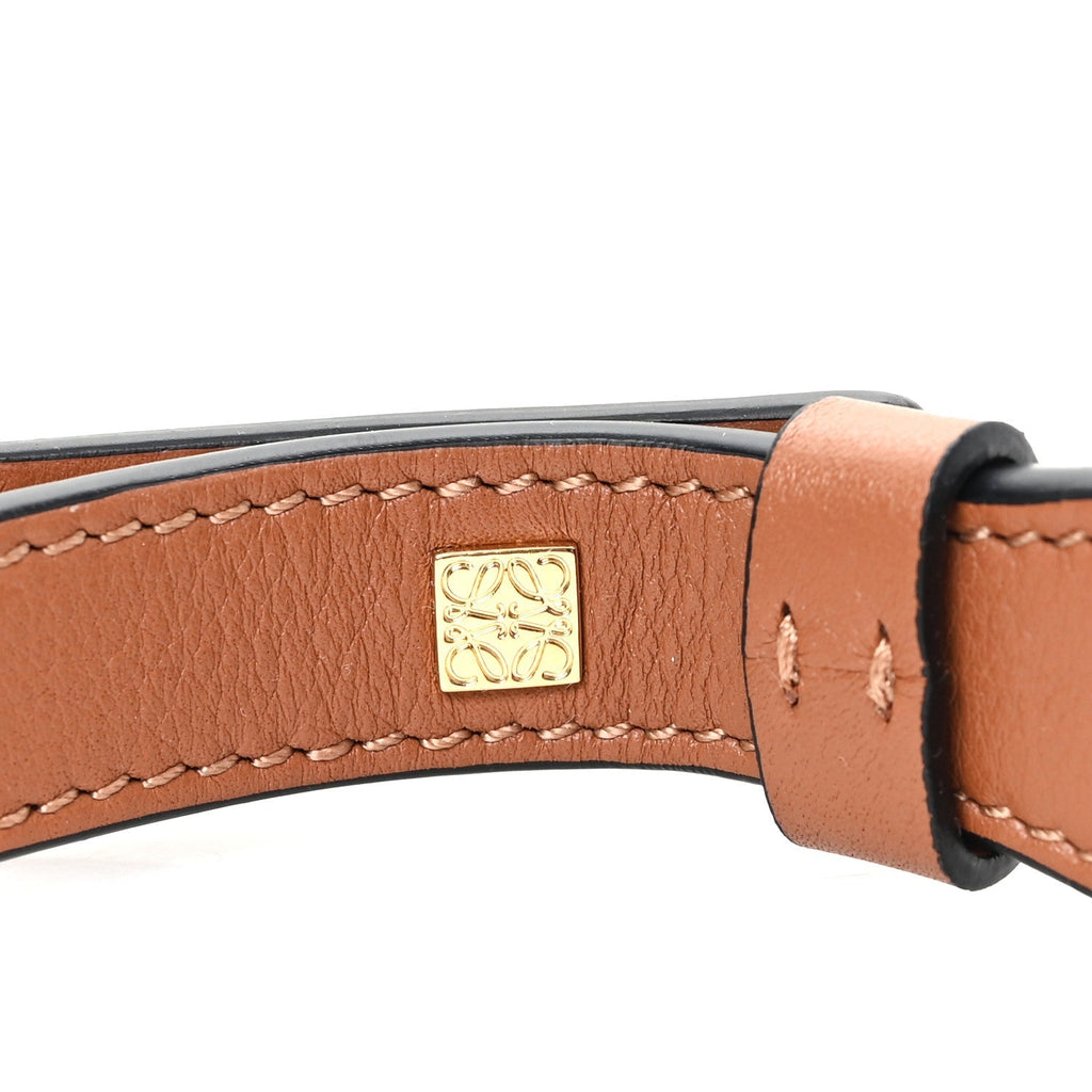 Calfskin Branded Short Strap Tan