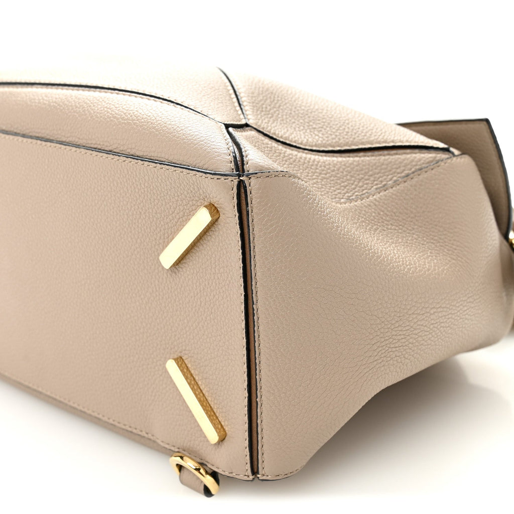 Grained Calfskin Medium Puzzle Bag Sand Mink