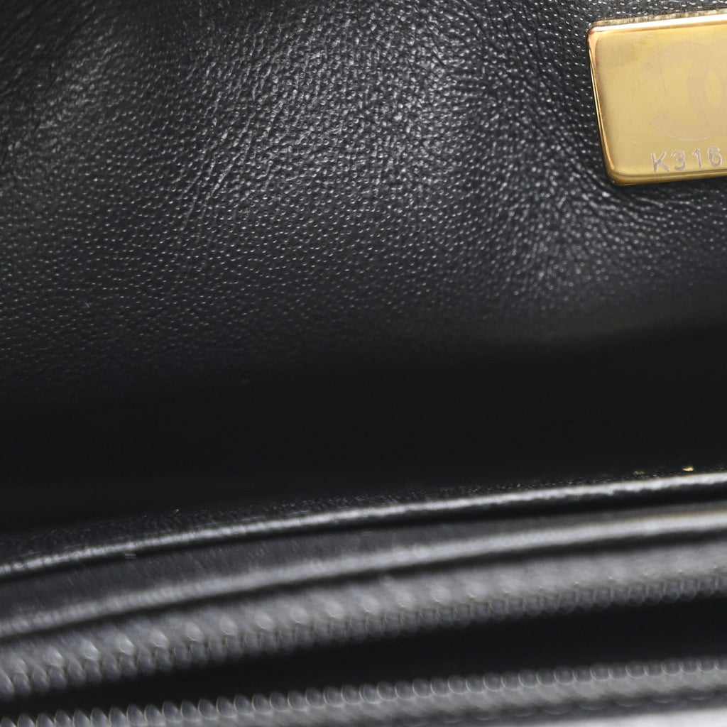 Lambskin Quilted Mini Rectangular Flap Black