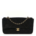 Suede Calfskin Small Souplissimo Maxi Flap Black