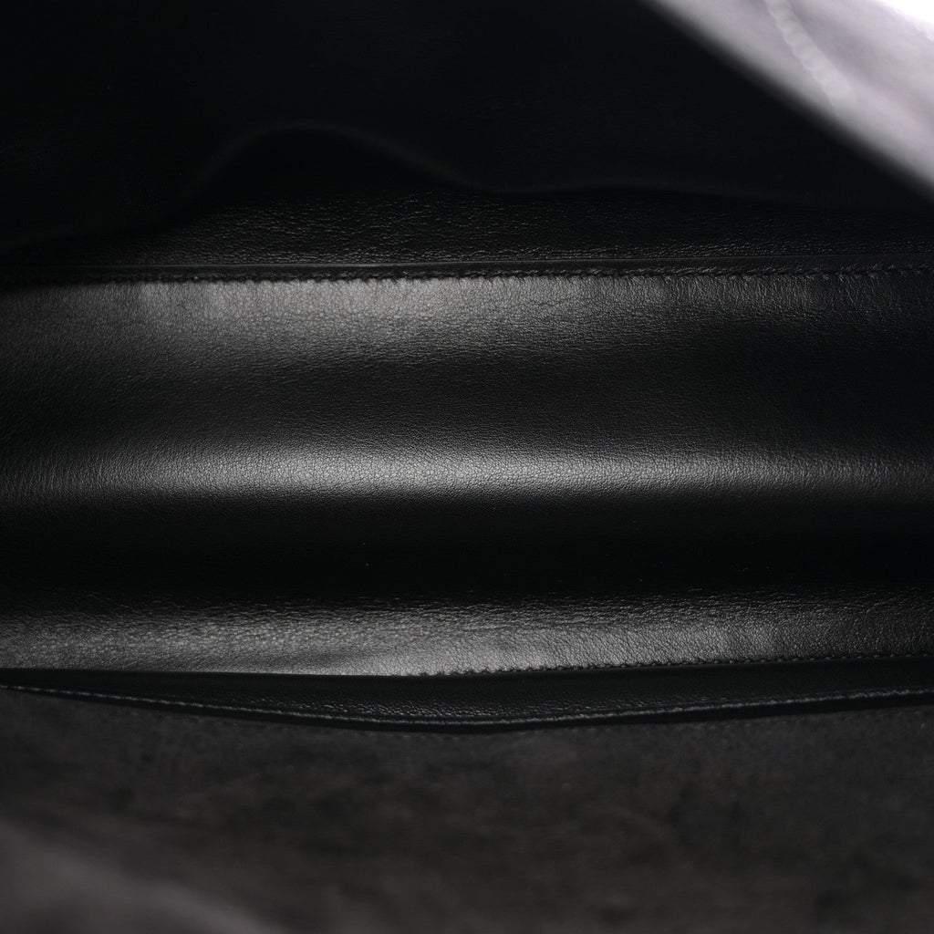 Suede Calfskin Small Souplissimo Maxi Flap Black