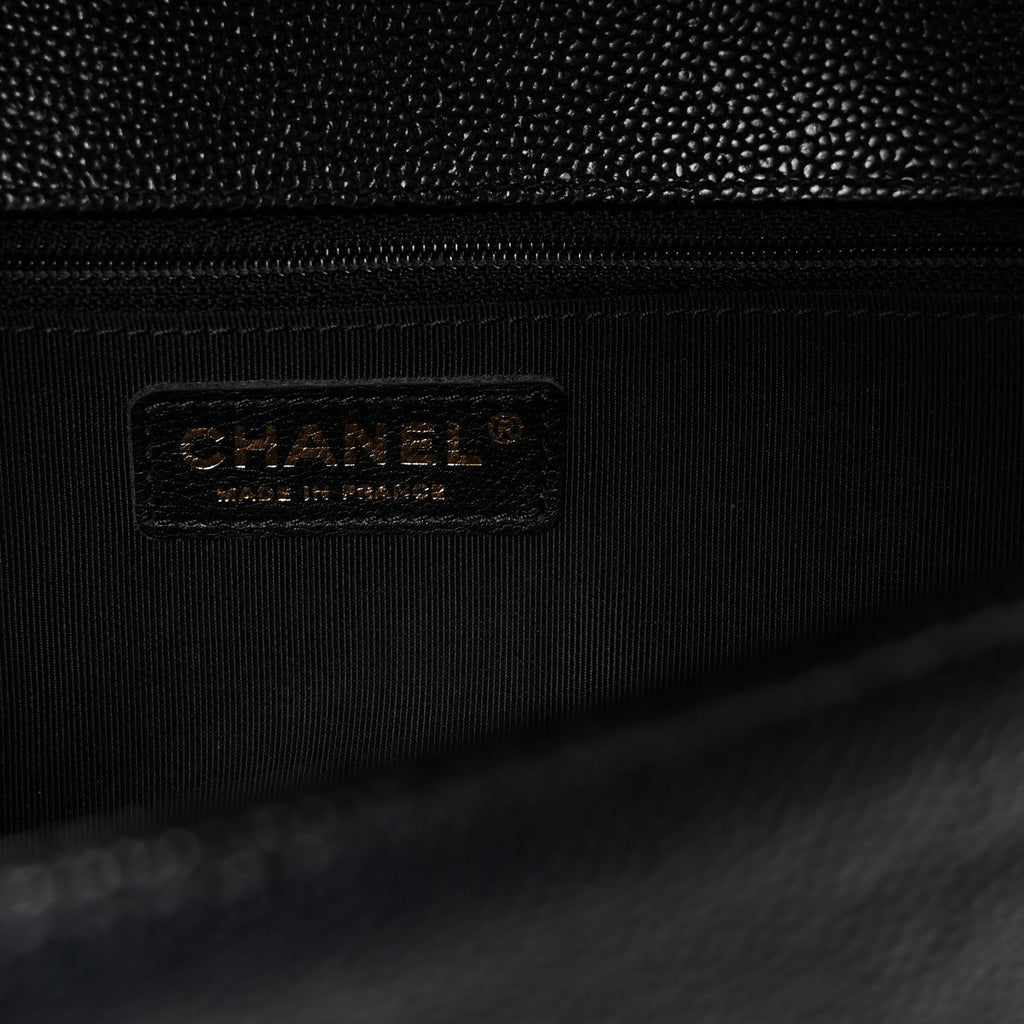 Caviar Quilted New Medium Boy Flap Black