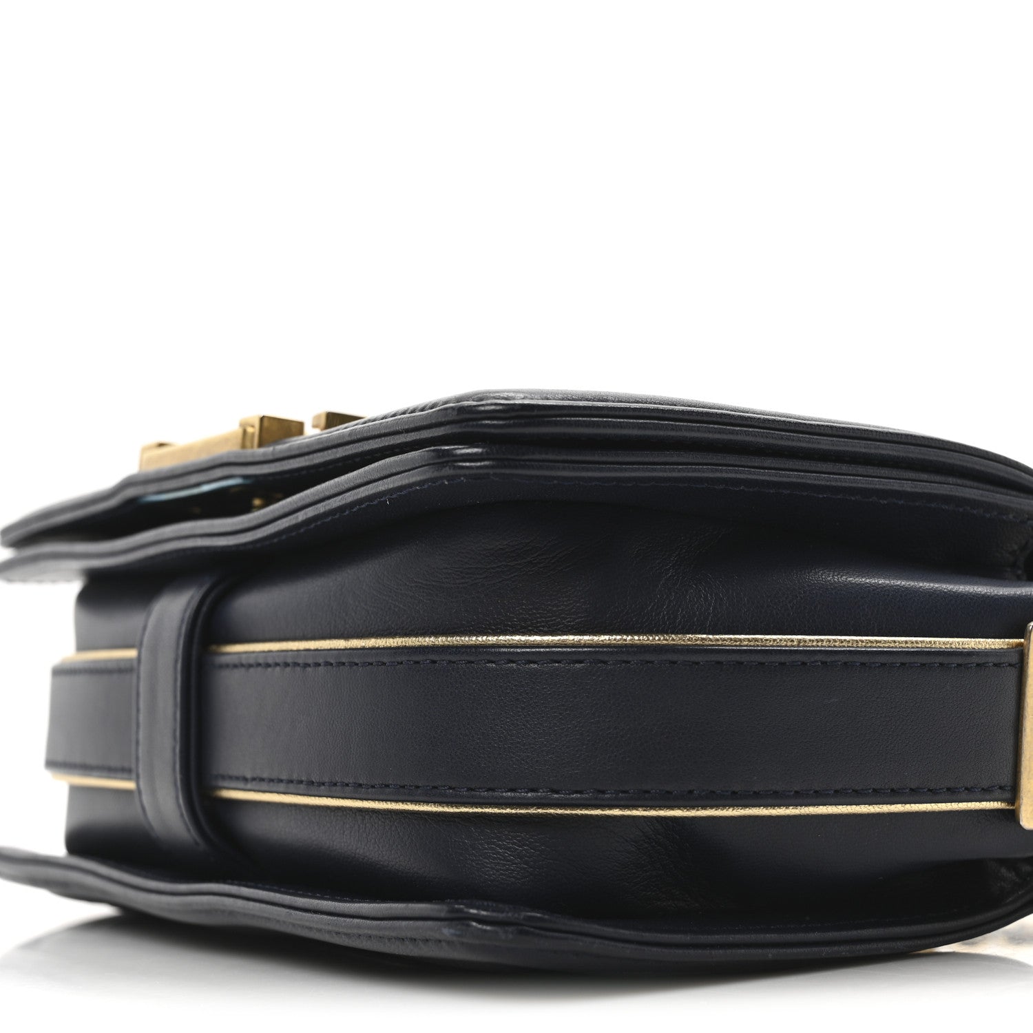 Sheepskin Braided Small Boy Reverso Flap Navy