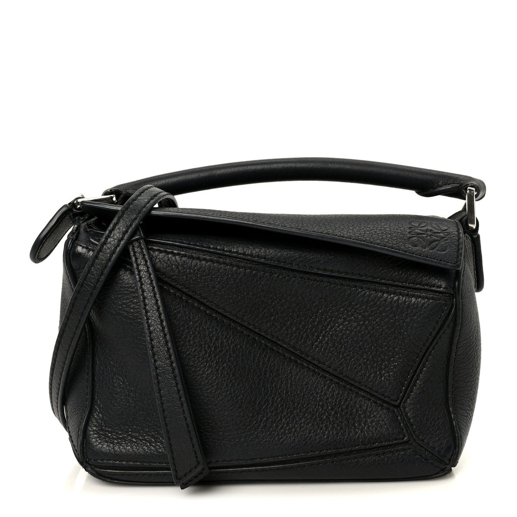Calfskin Mini Puzzle Bag Black