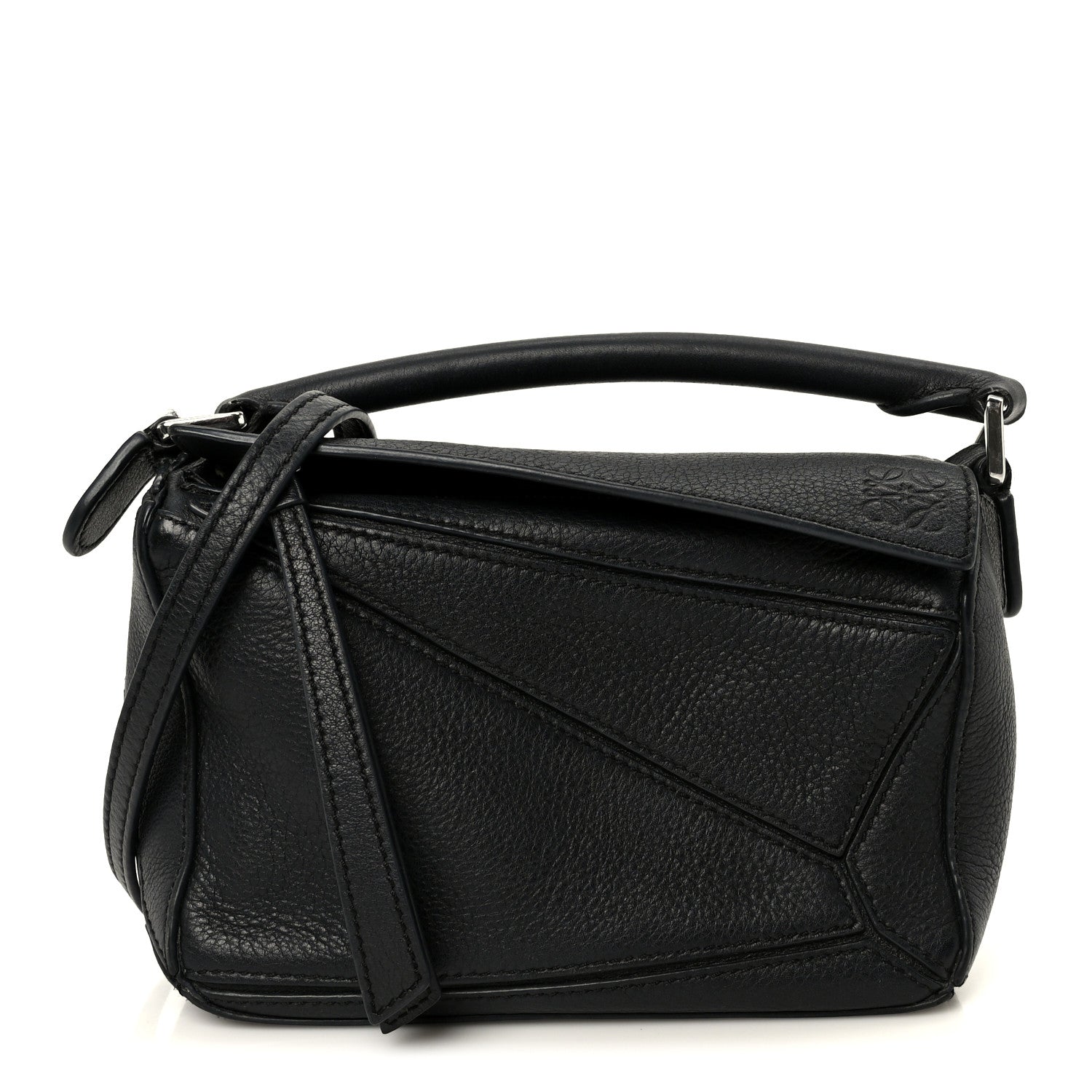 Calfskin Mini Puzzle Bag Black