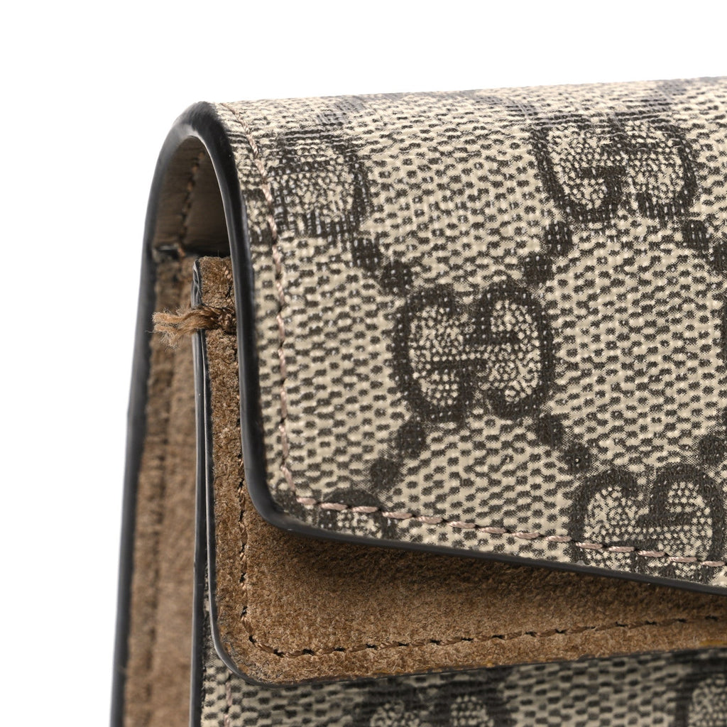 GG Supreme Monogram Super Mini Dionysus Shoulder Bag Taupe