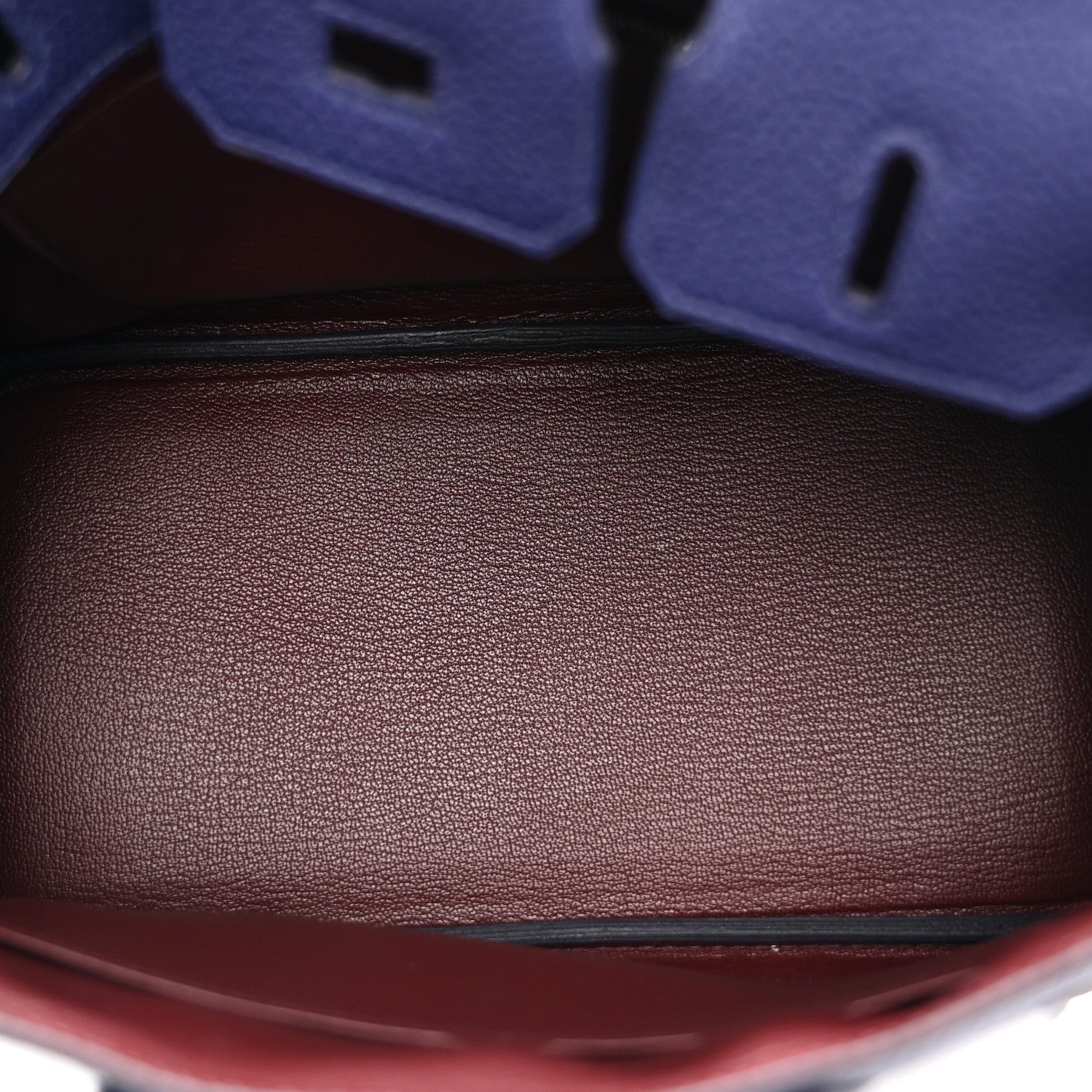 Togo Swift Officier Birkin 25 Bleu Encre Bordeaux