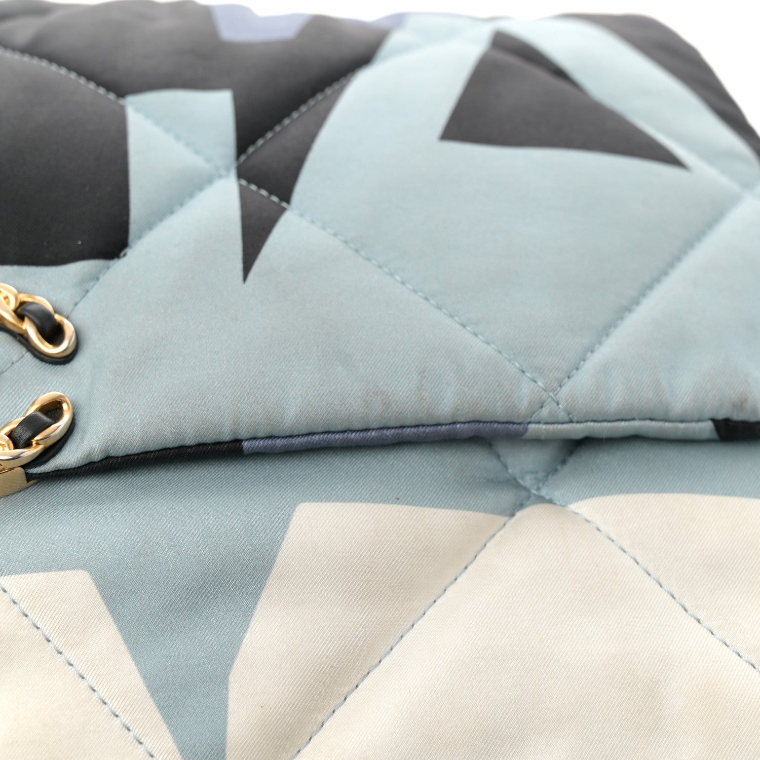 Silk Maxi Scarf Chanel 19 Flap Black Blue White