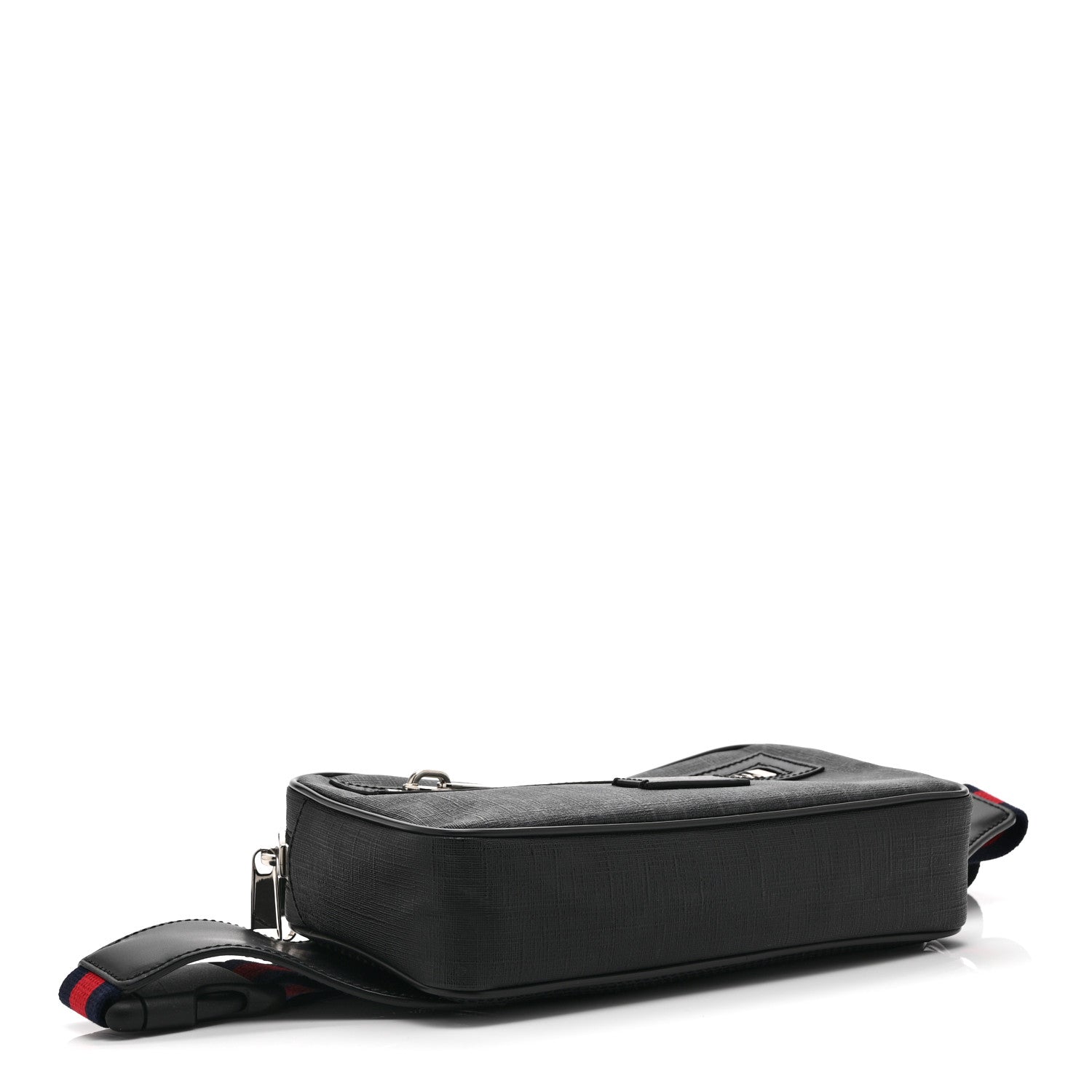 Soft GG Supreme Monogram Web Belt Bag Black Grey