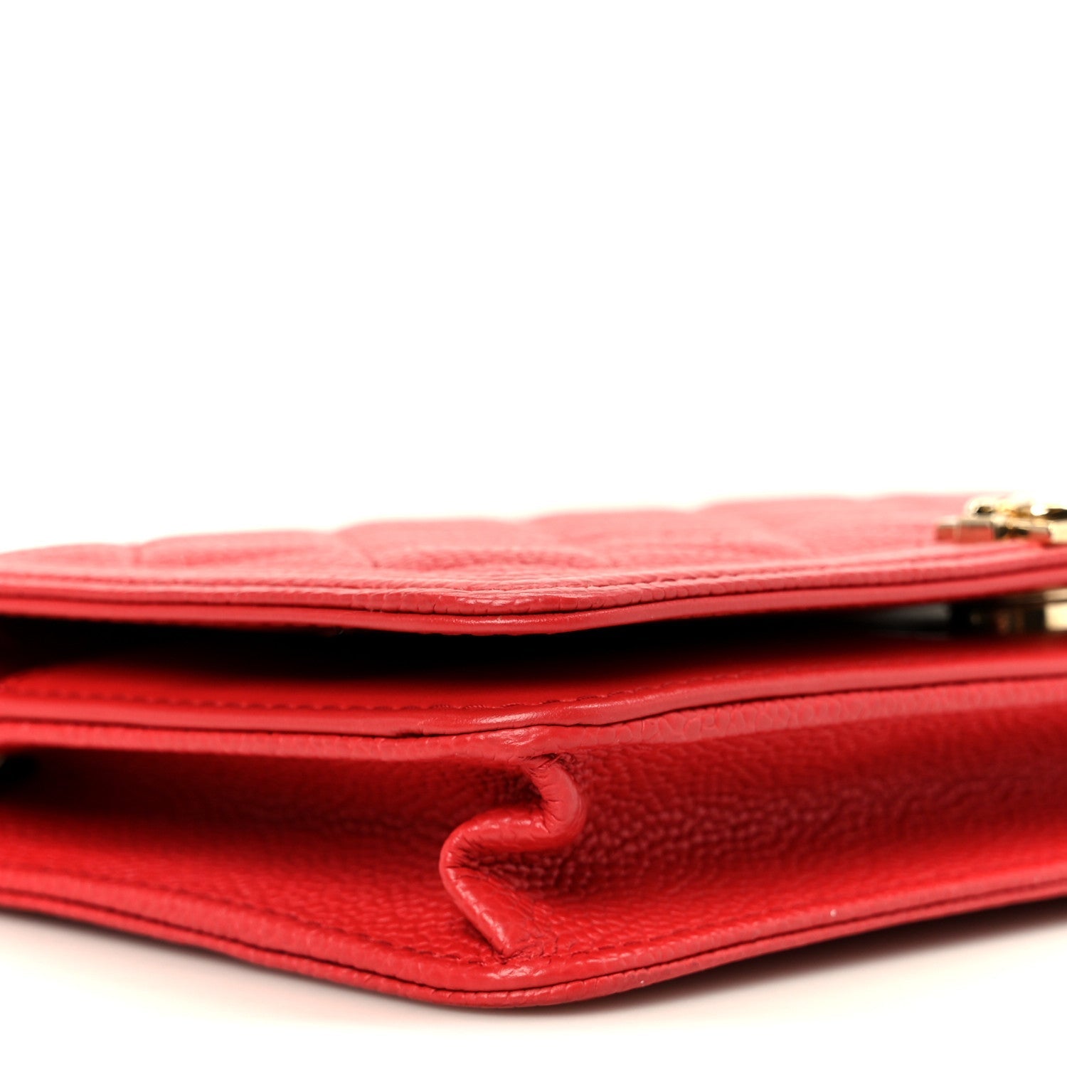 Caviar Quilted Boy Wallet On Chain WOC Red