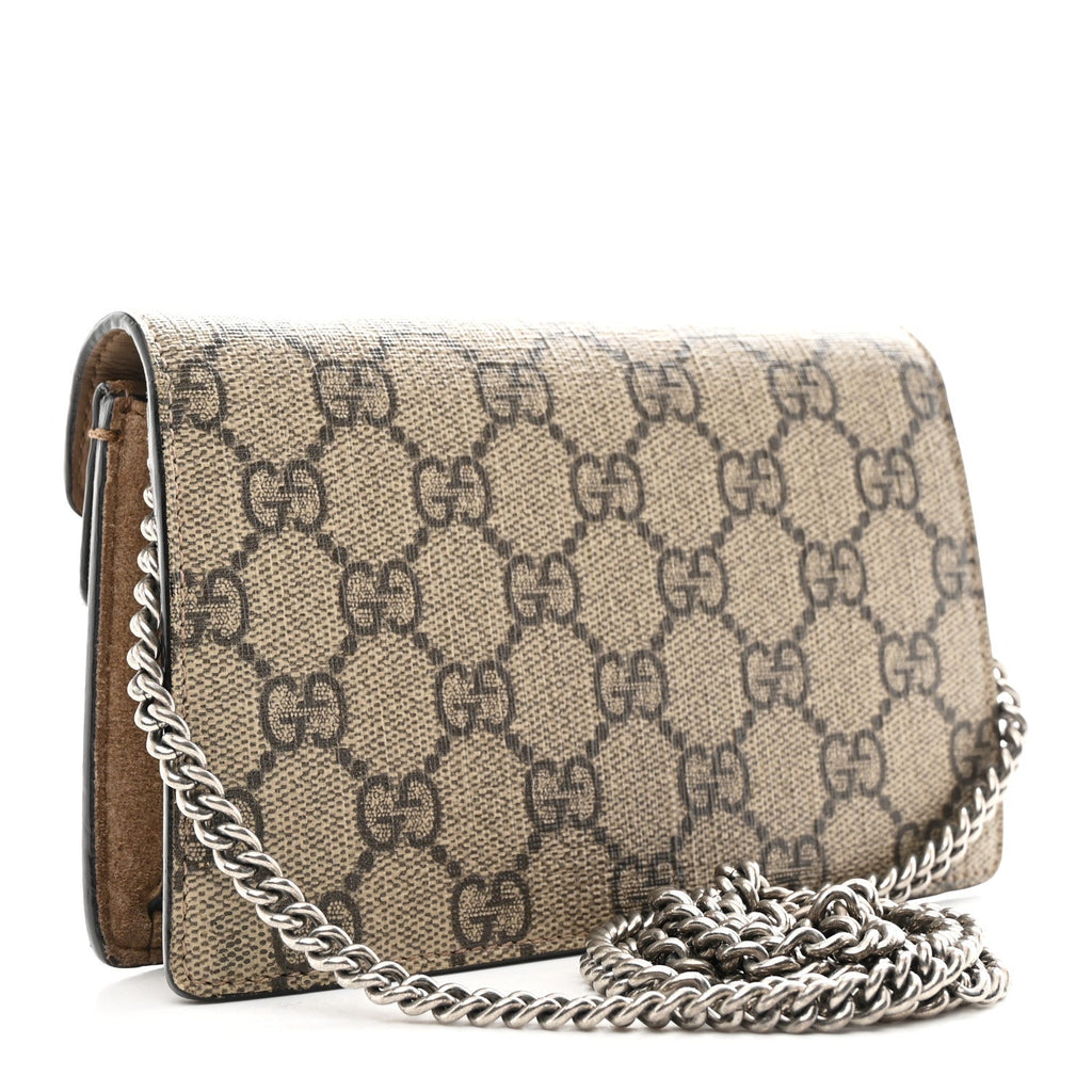 GG Supreme Monogram Super Mini Dionysus Shoulder Bag Taupe
