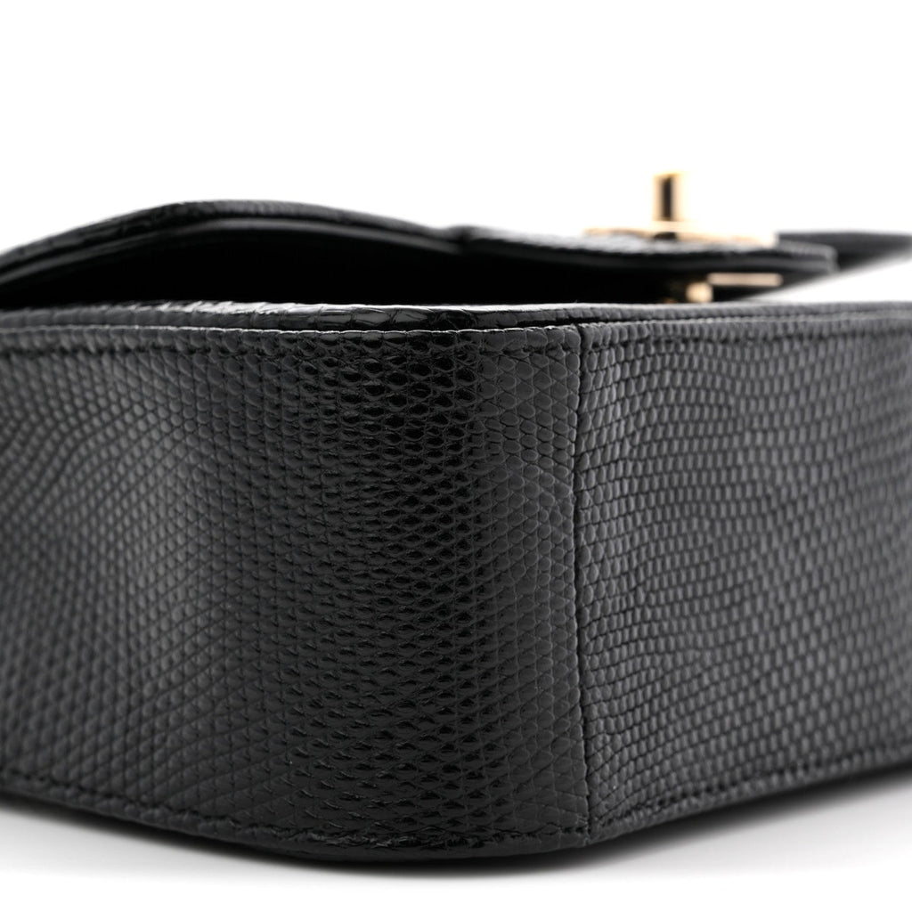 Lizard Mini Rectangular Flap Black