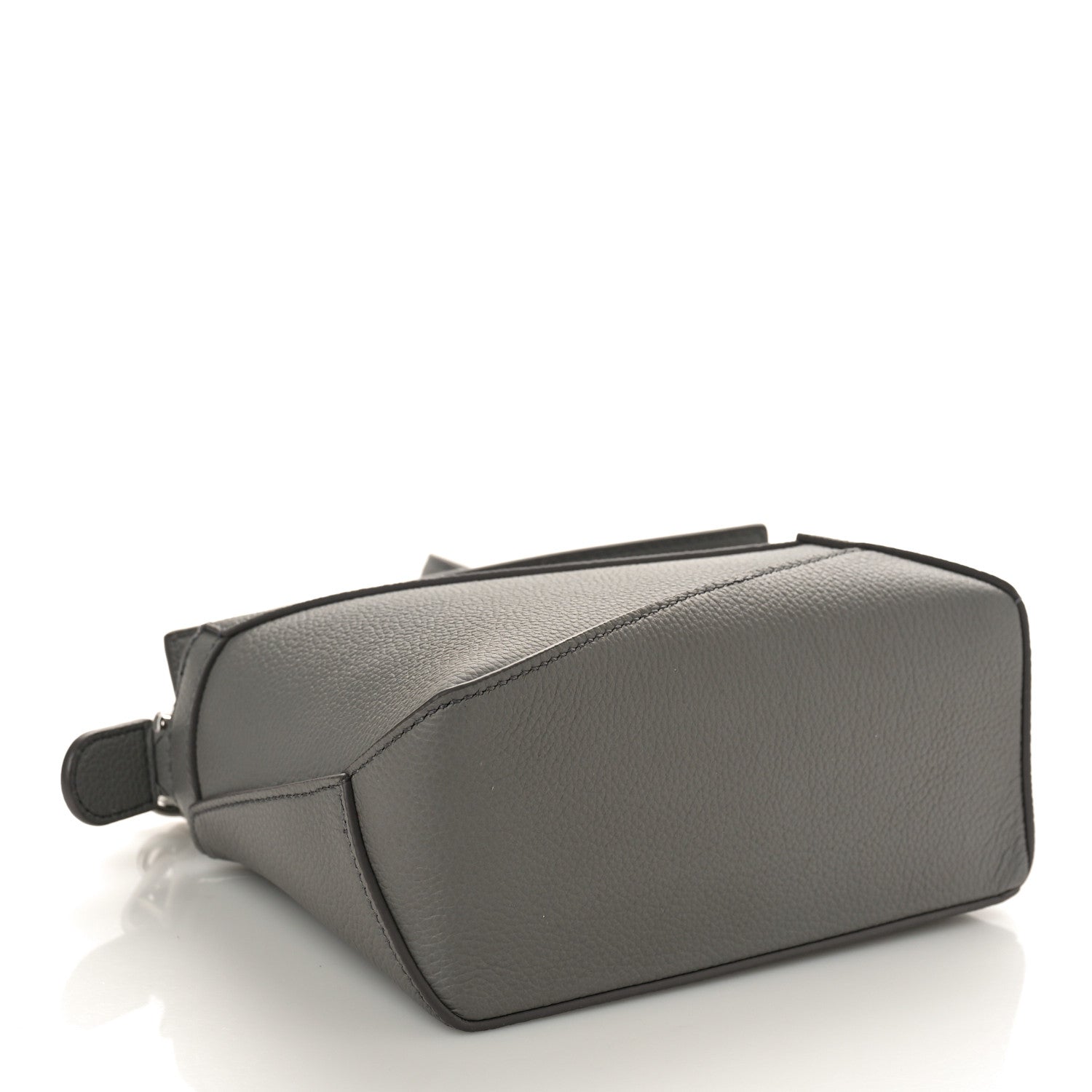 Soft Grained Calfskin Mini Puzzle Edge Bag Gunmetal