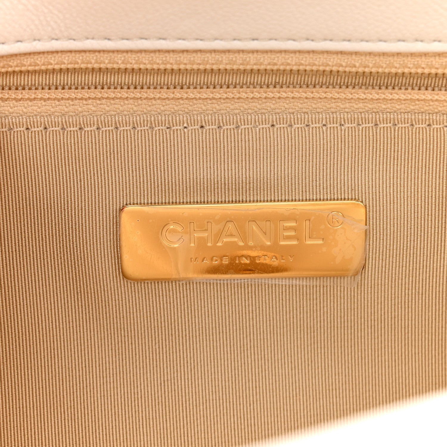 Goatskin Quilted Medium Chanel 19 Flap White