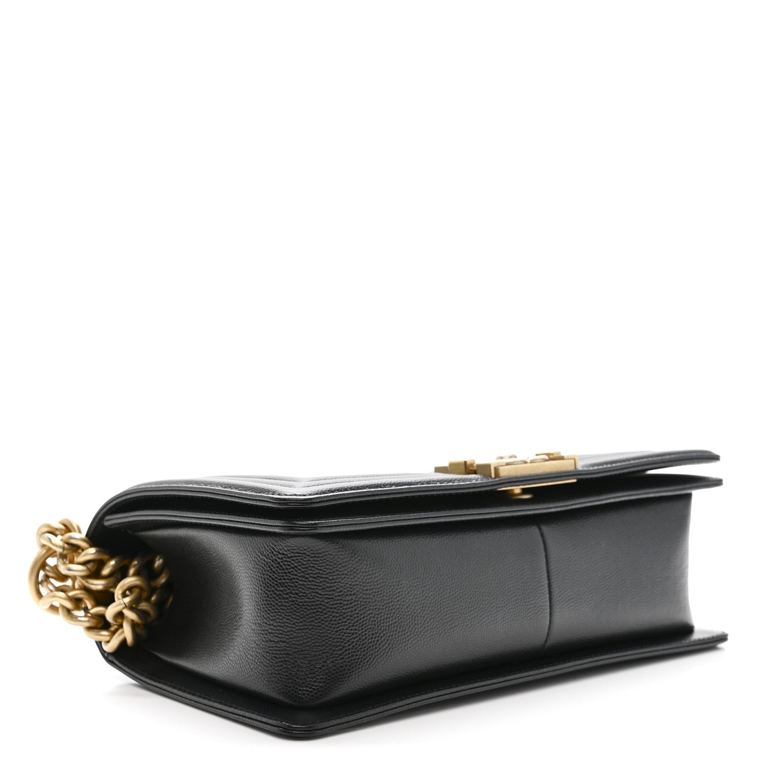 Caviar Quilted Medium Boy Flap Black