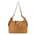 Suede Quilted Small Chanel 25 Handbag Beige