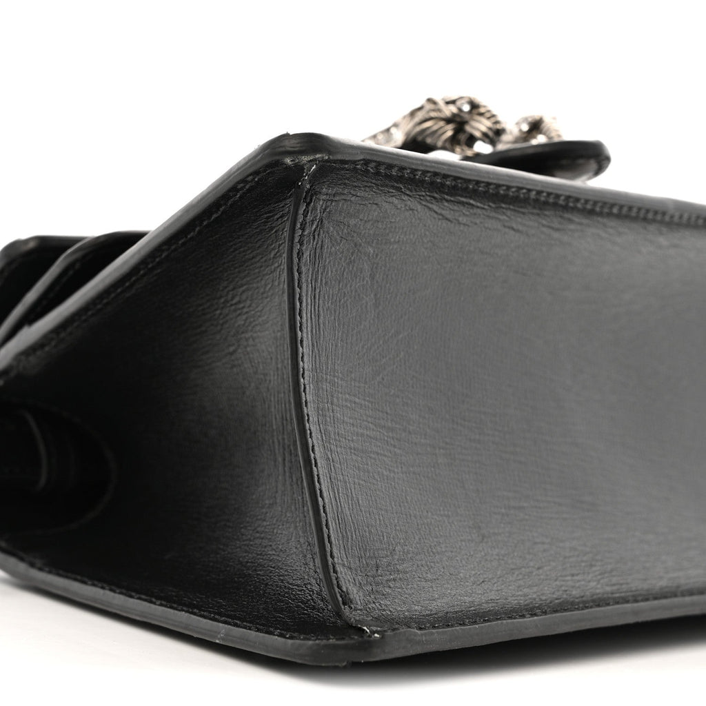 Satin Crystal GG Monogram Mini Dionysus Top Handle Bag Black