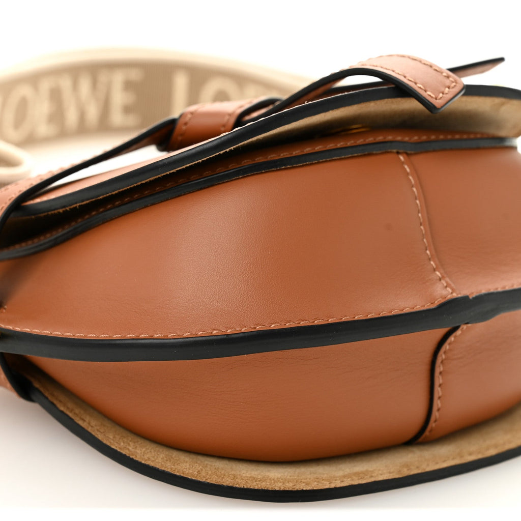 Calfskin Jacquard Mini Gate Dual Bag Tan