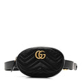 Calfskin Matelasse GG Marmont Belt Bag 85 34 Black