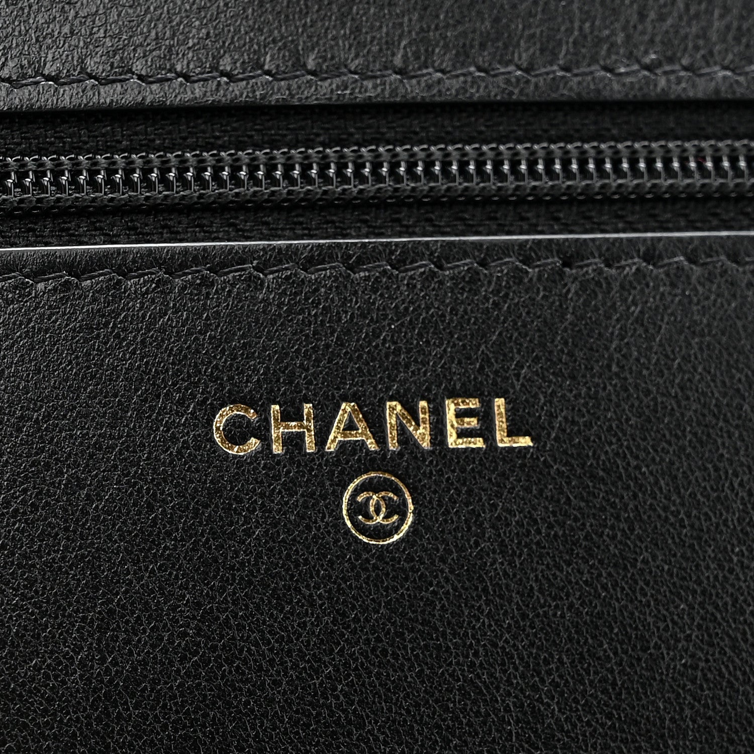 Lambskin Quilted Chanel 19 Wallet On Chain WOC Black