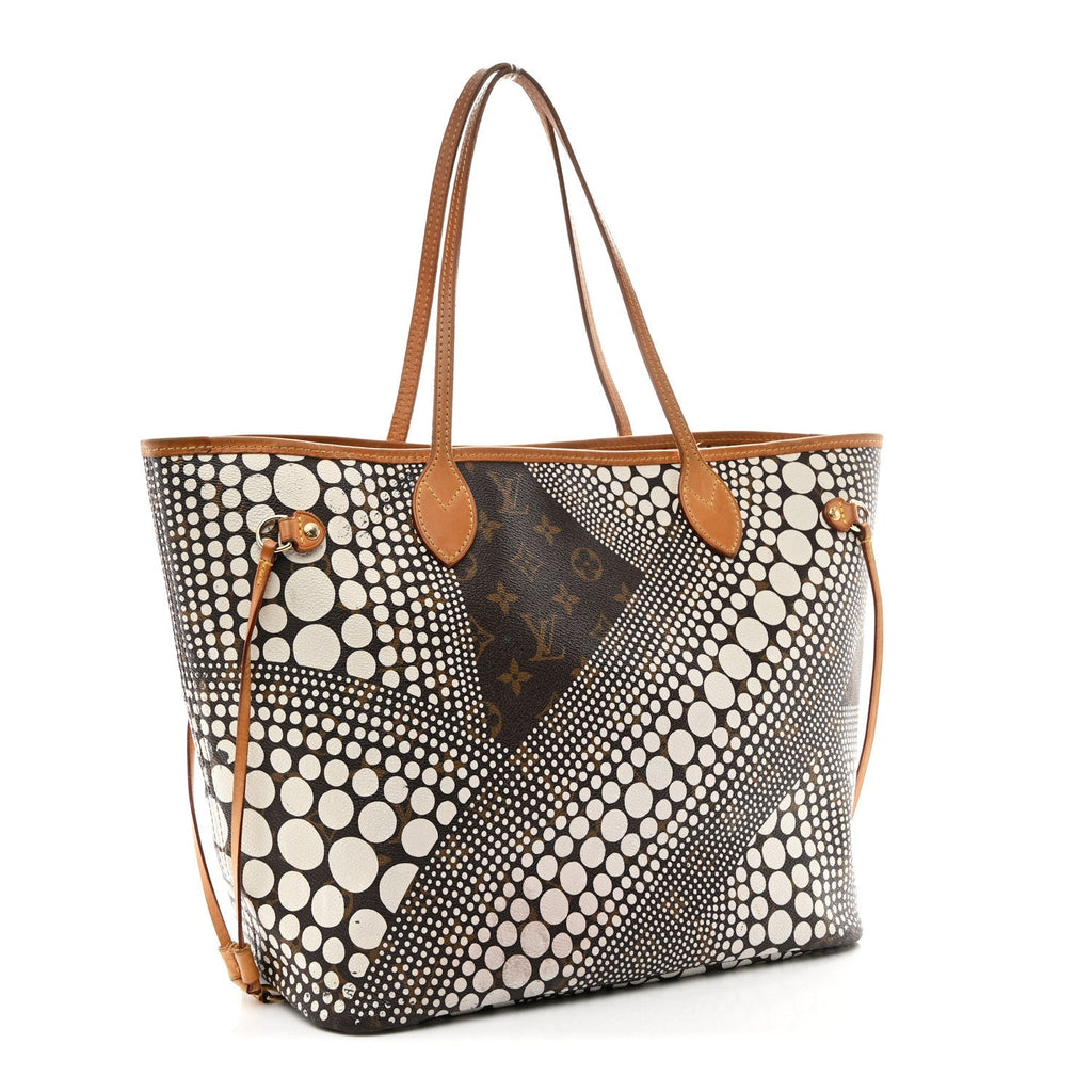 Monogram Kusama Waves Neverfull MM White