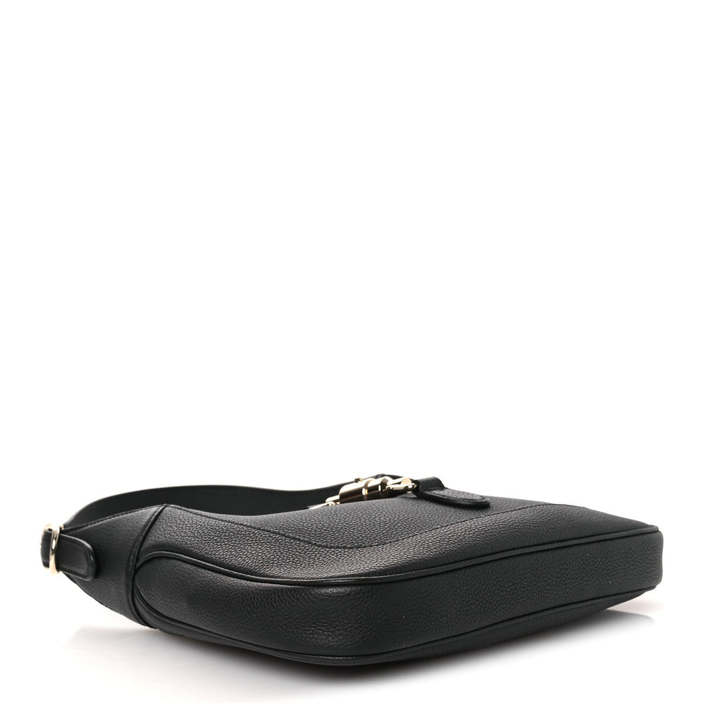Grained Calfskin Web Medium Jackie 1961 Hobo Black