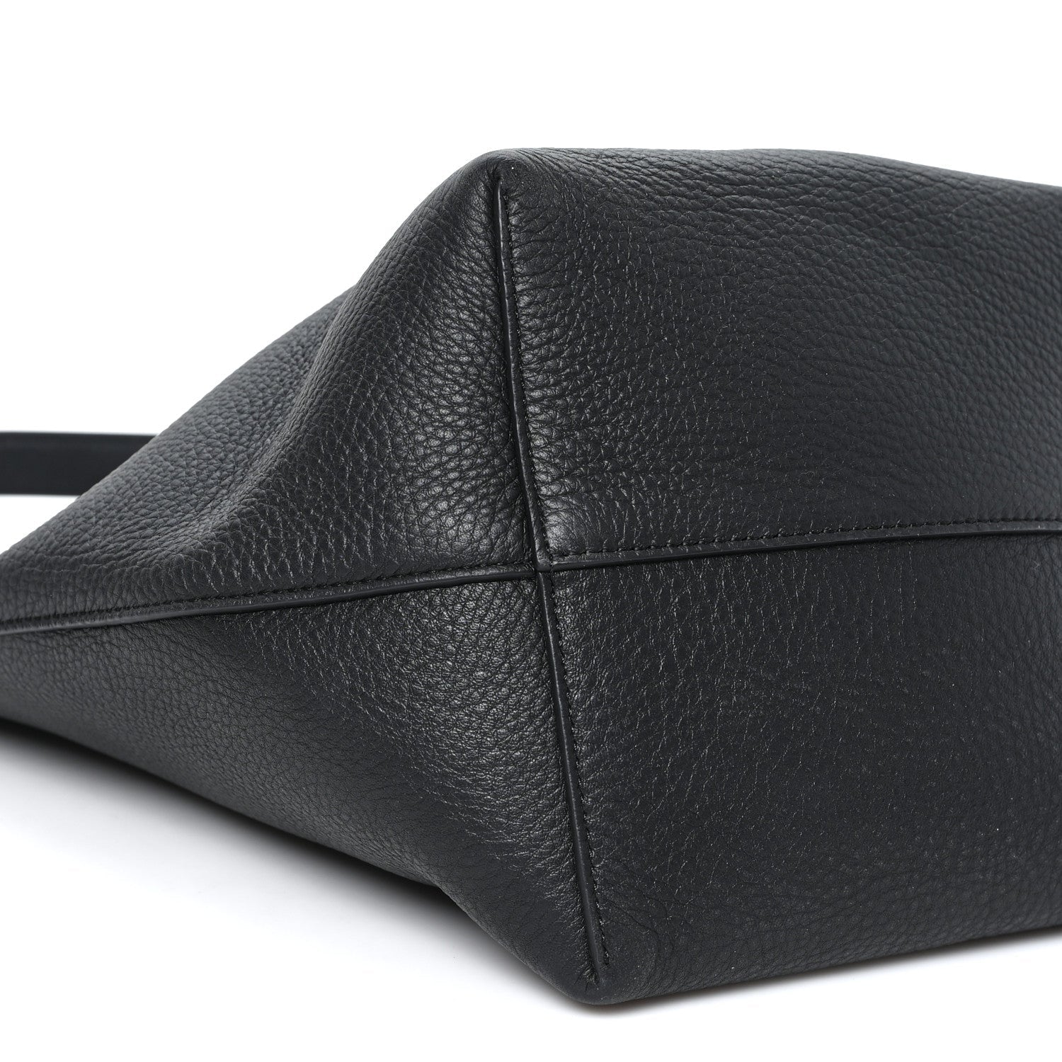 Grained Calfskin Medium N/S Park Tote Black