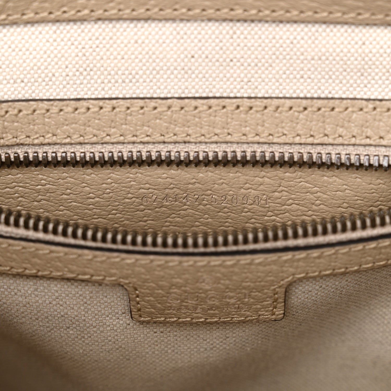 GG Supreme Monogram Azalea Calfskin Retro Interlocking G Buckle Backpack Beige Mystic White
